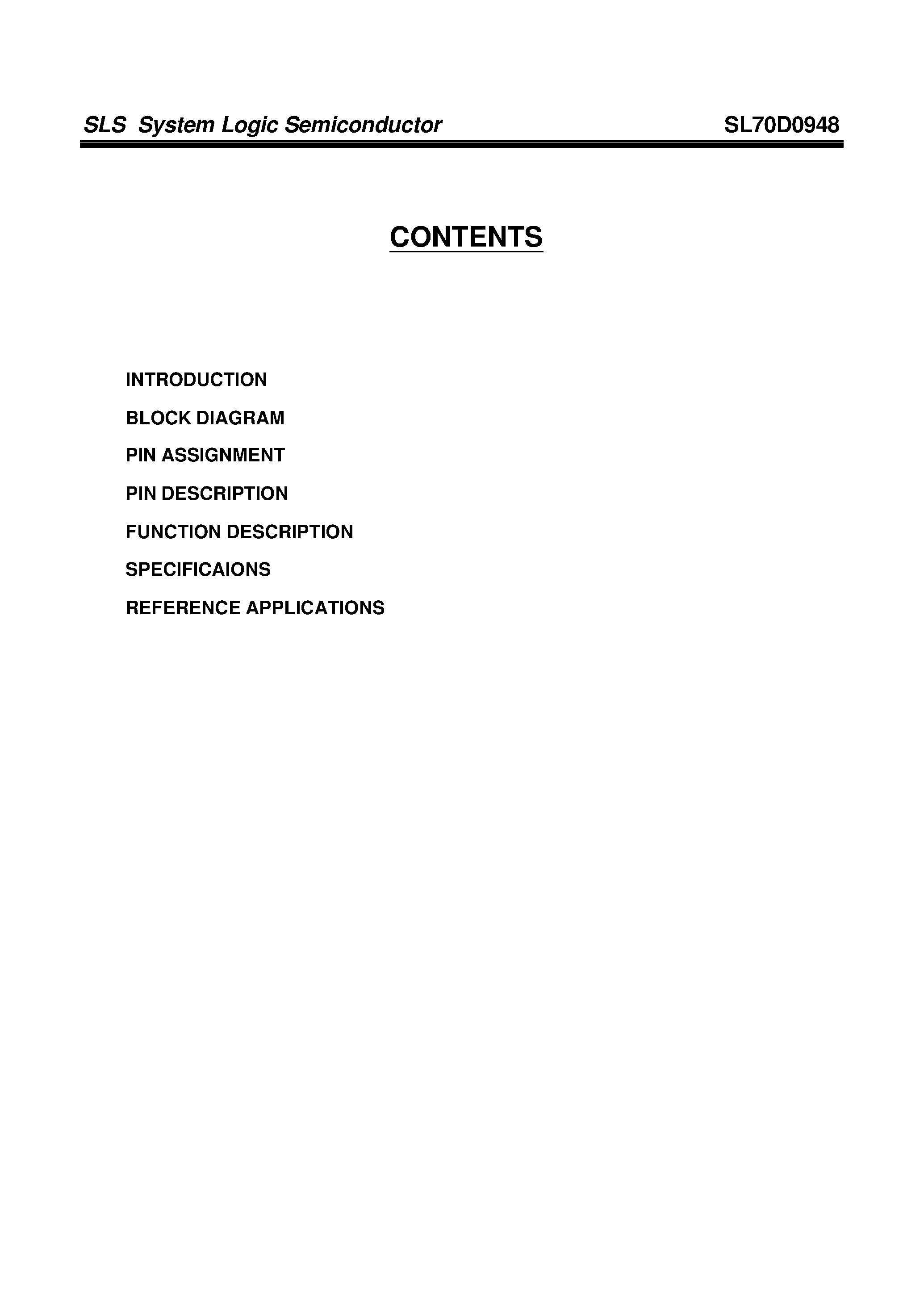 Даташит на микросхему SL70D0948 страница 2 Даташит SL70D0948 - 48 OUTPUT LED DRIVER / 9 BIT PWM CONTROLLER страница 2