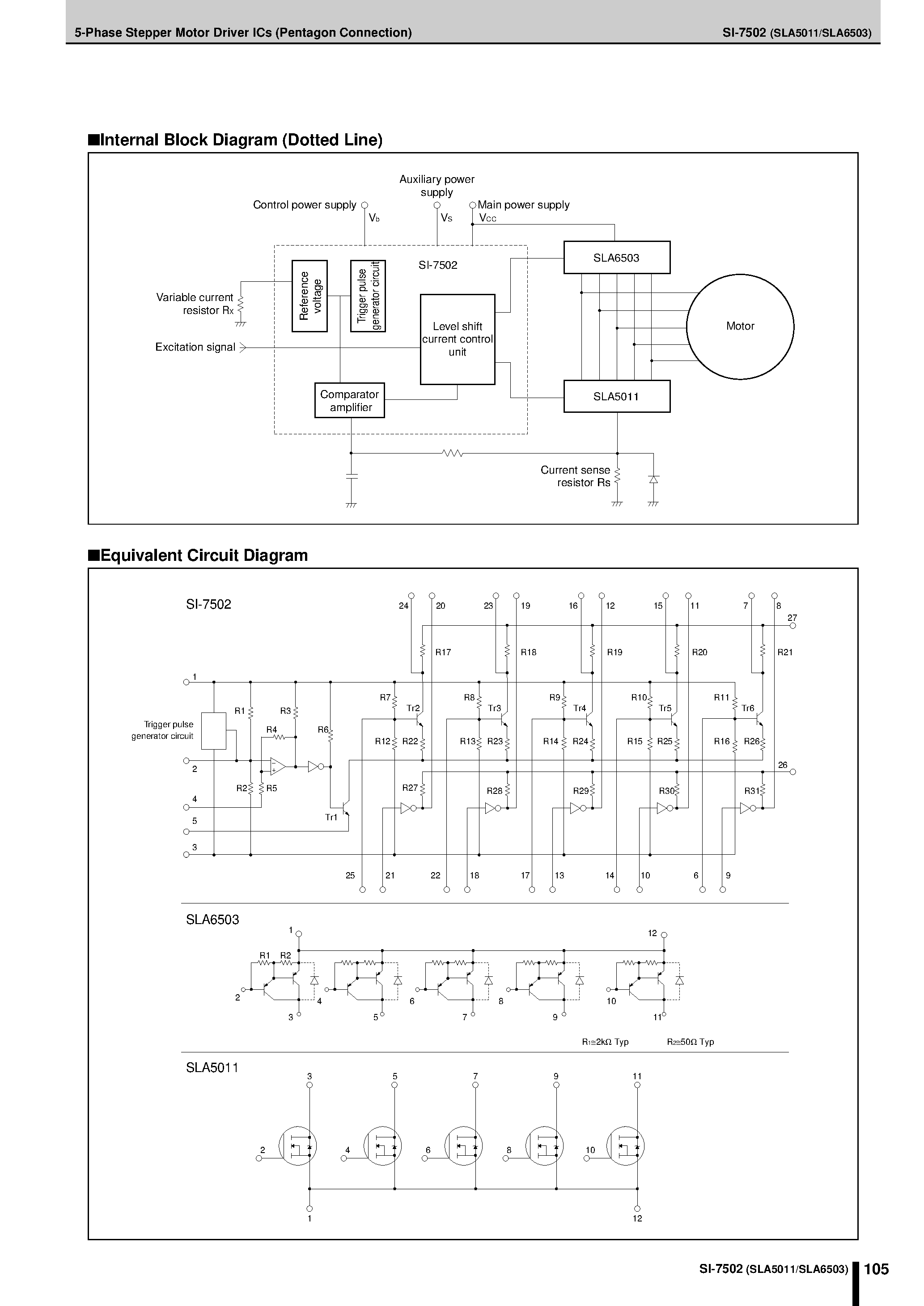 Даташит SLA6503 - 5-Phase Stepper Motor Driver ICs страница 2