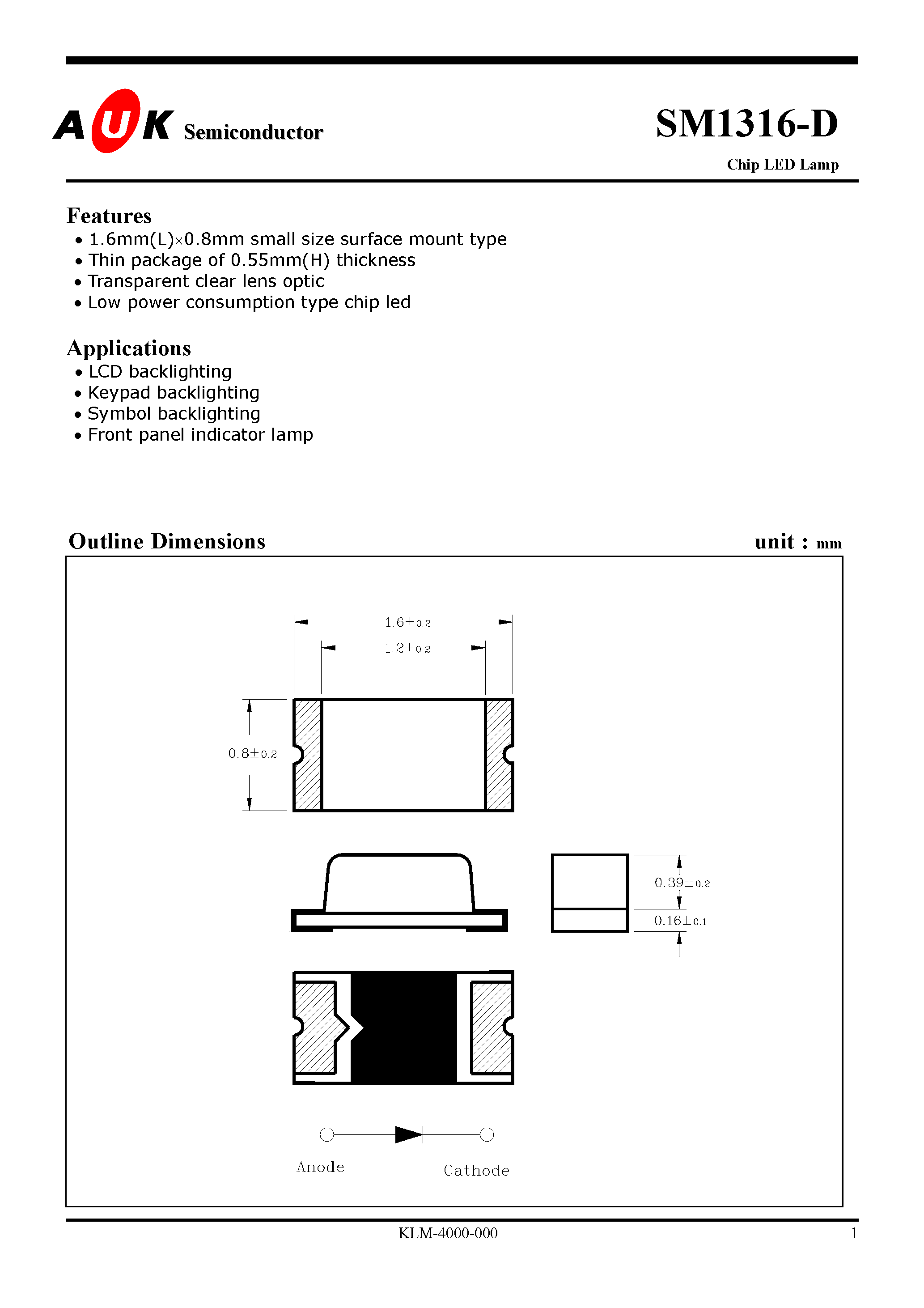 Datasheet SM1350 page 1 Datasheet SM1350 - High Tone Quality Melody LSI page 1