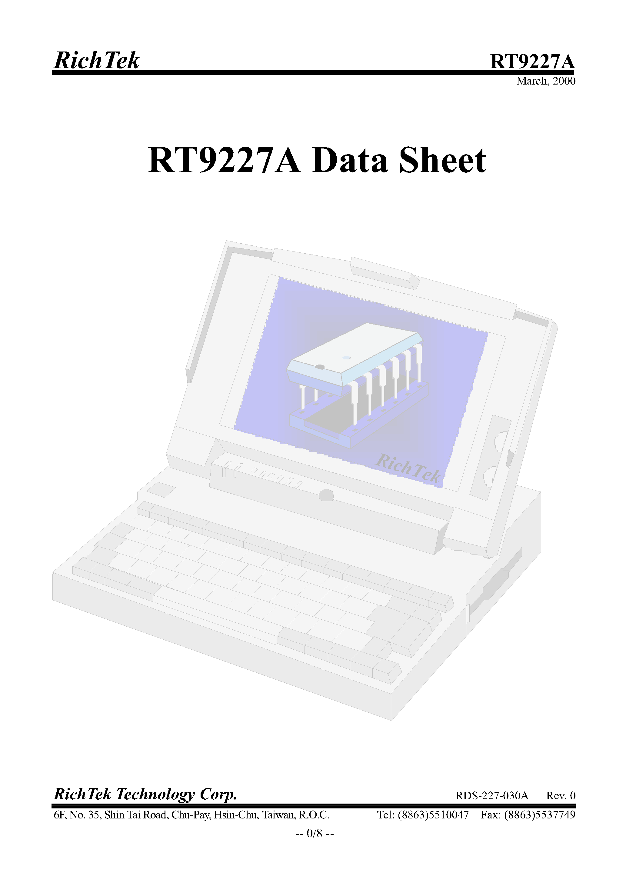 Даташит RT9227A-CS - Advanced PWM and Dual Fixed Linear Power Controller страница 1