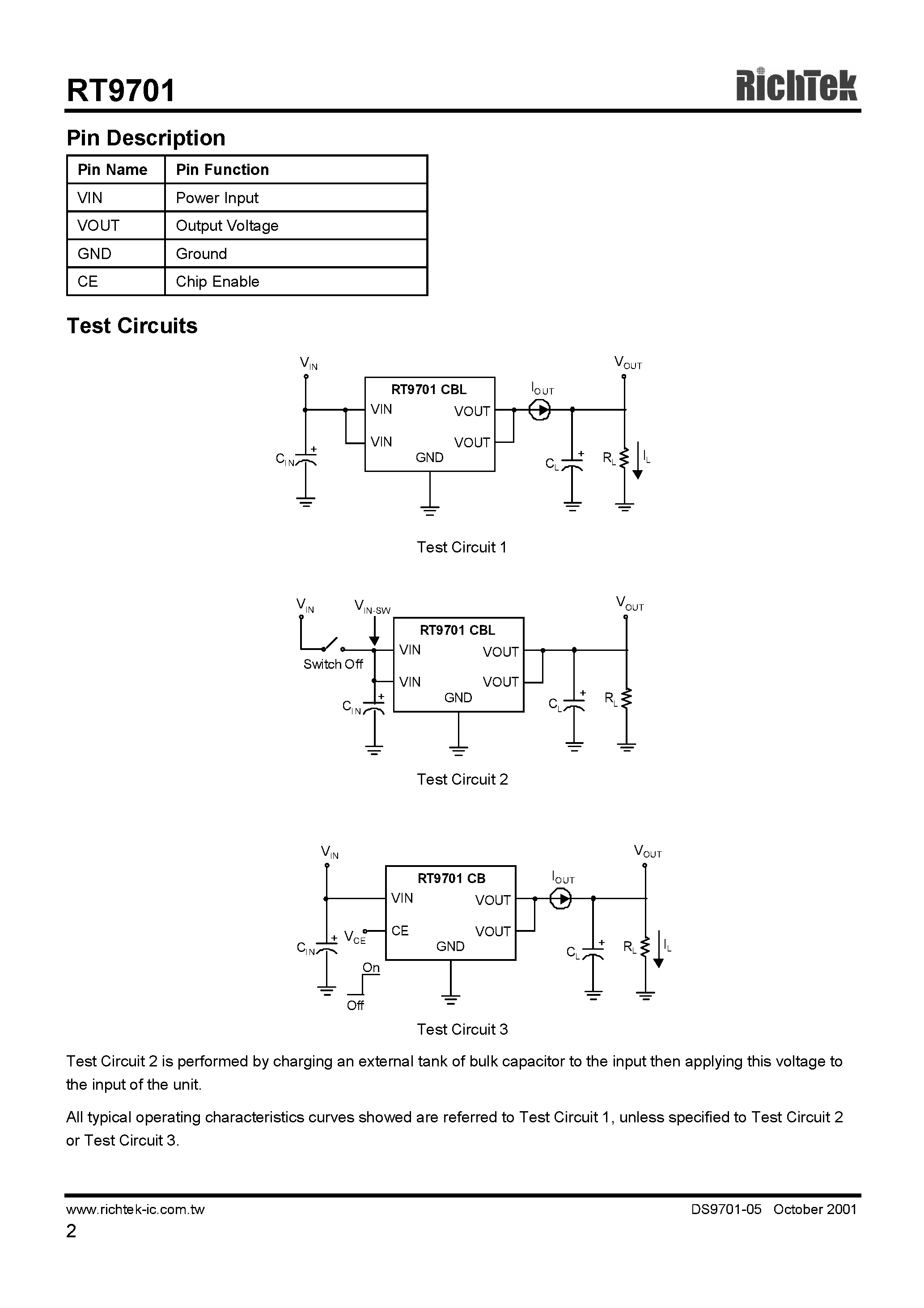 Даташит на микросхему RT9701CBL страница 2 Даташит RT9701CBL - 100m POWER DISTRIBUTION SWITCHES страница 2