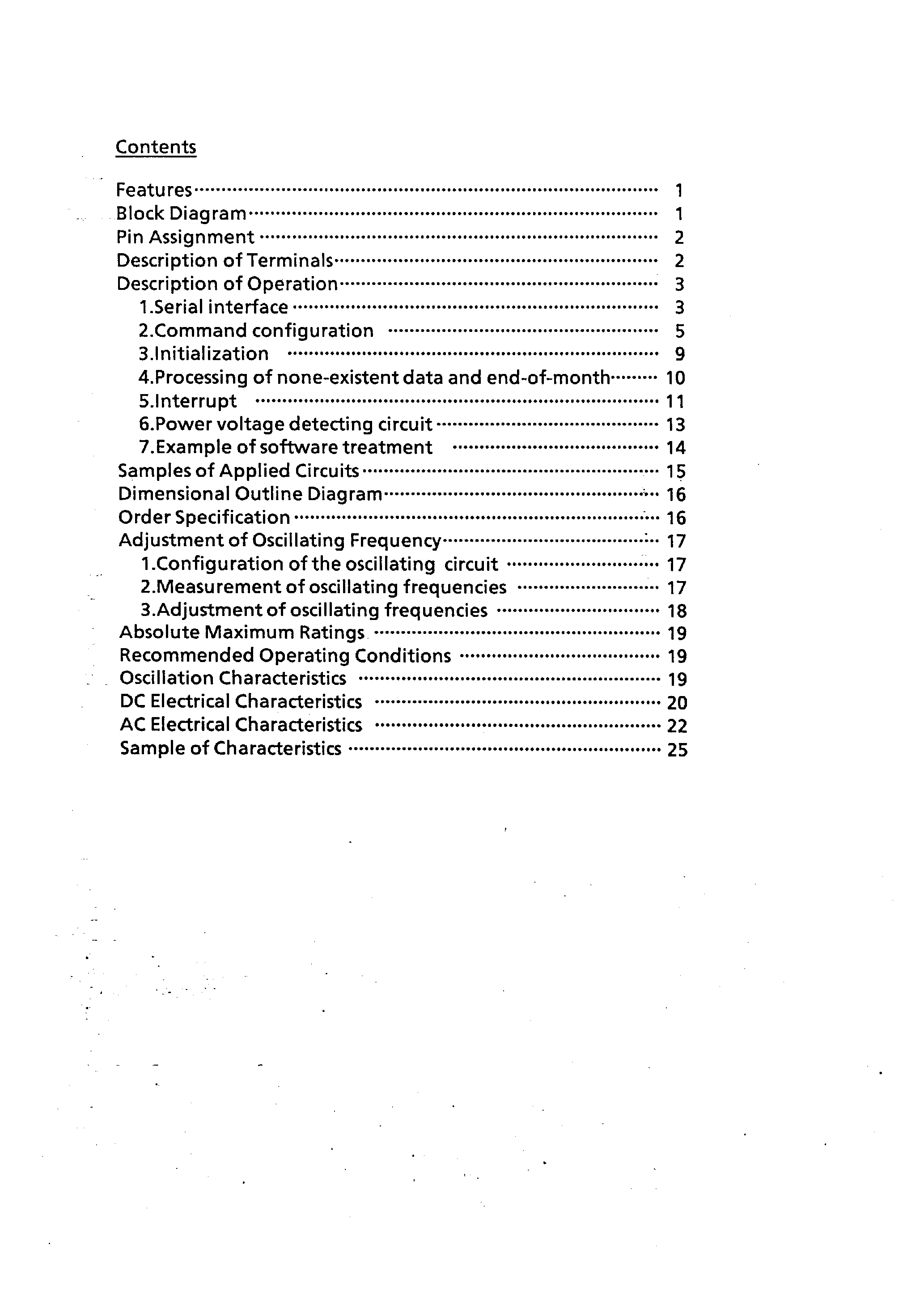 Даташит S-3511 - REAL-TIME CLOCK страница 1