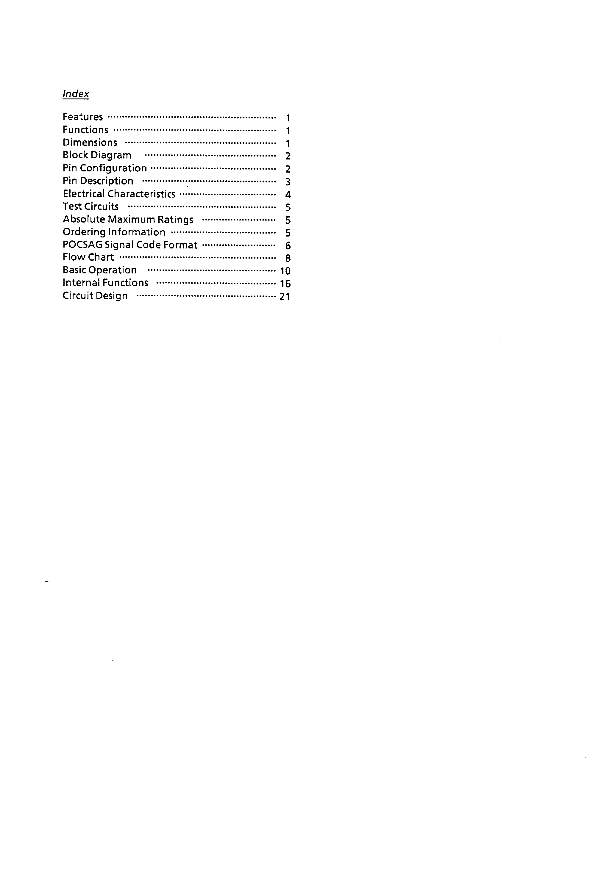 Datasheet S-7040D - PAGING DECODER IC (POCSAG) page 1
