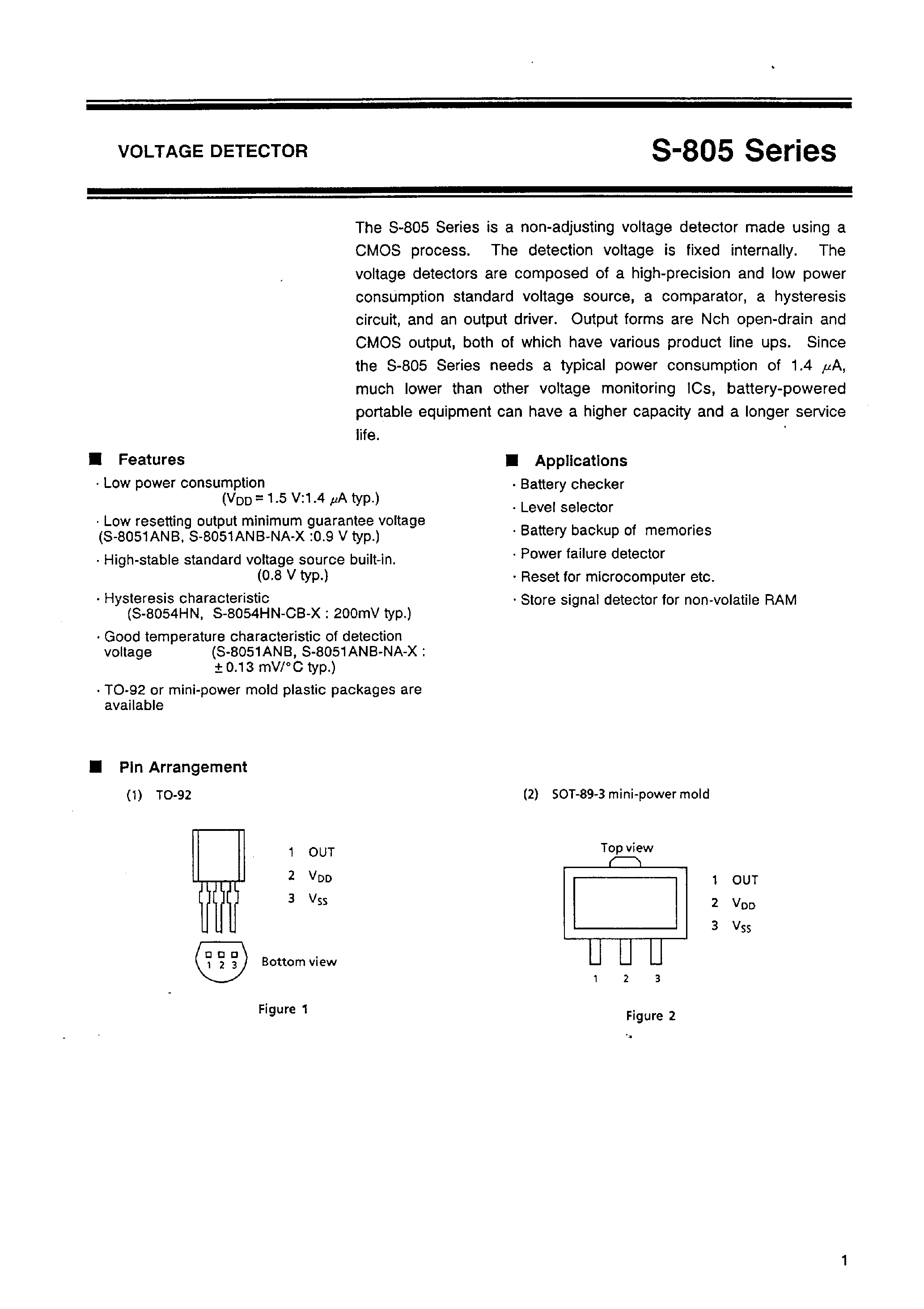Datasheet S-8054ALY page 2 Datasheet S-8054ALY - VOLTAGE DETECTOR page 2