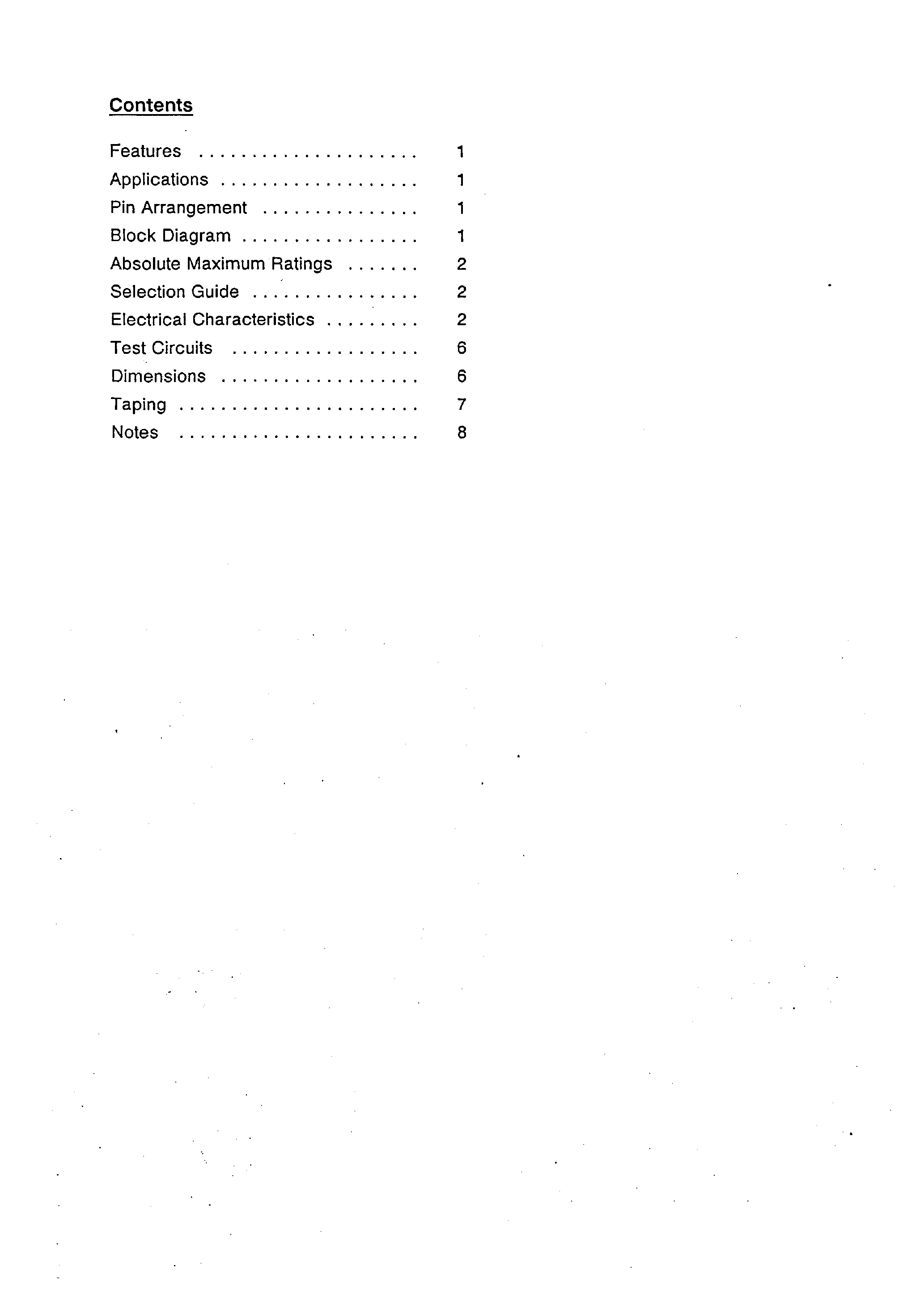 Datasheet S-806J - VOLTAGE DETECTOR page 1