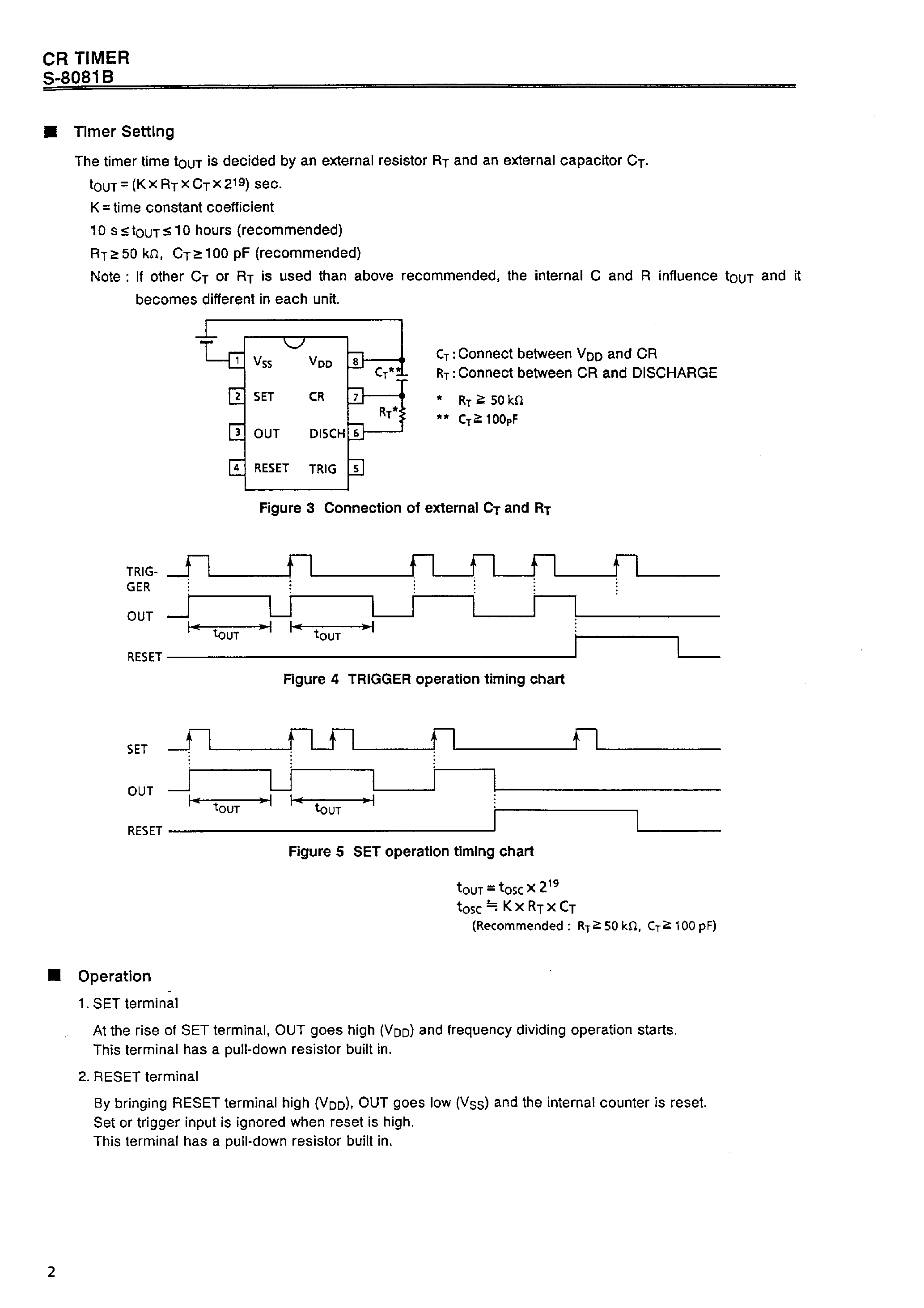 Datasheet S-8081 page 2 Datasheet S-8081 - CR TIMER page 2