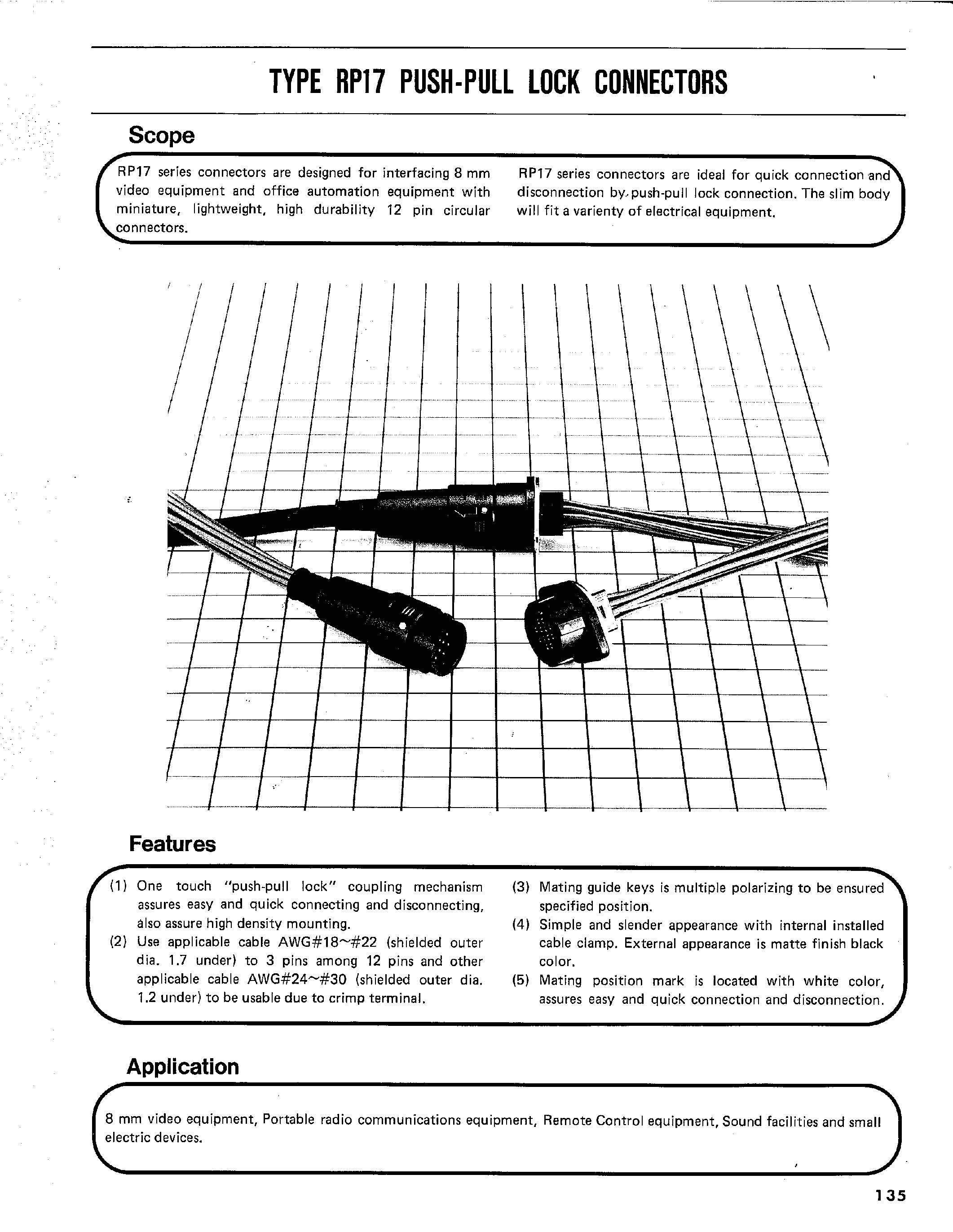 Datasheet RP1713-J-12PC page 1 Datasheet RP1713-J-12PC - Push-Pull Lock Connectors page 1