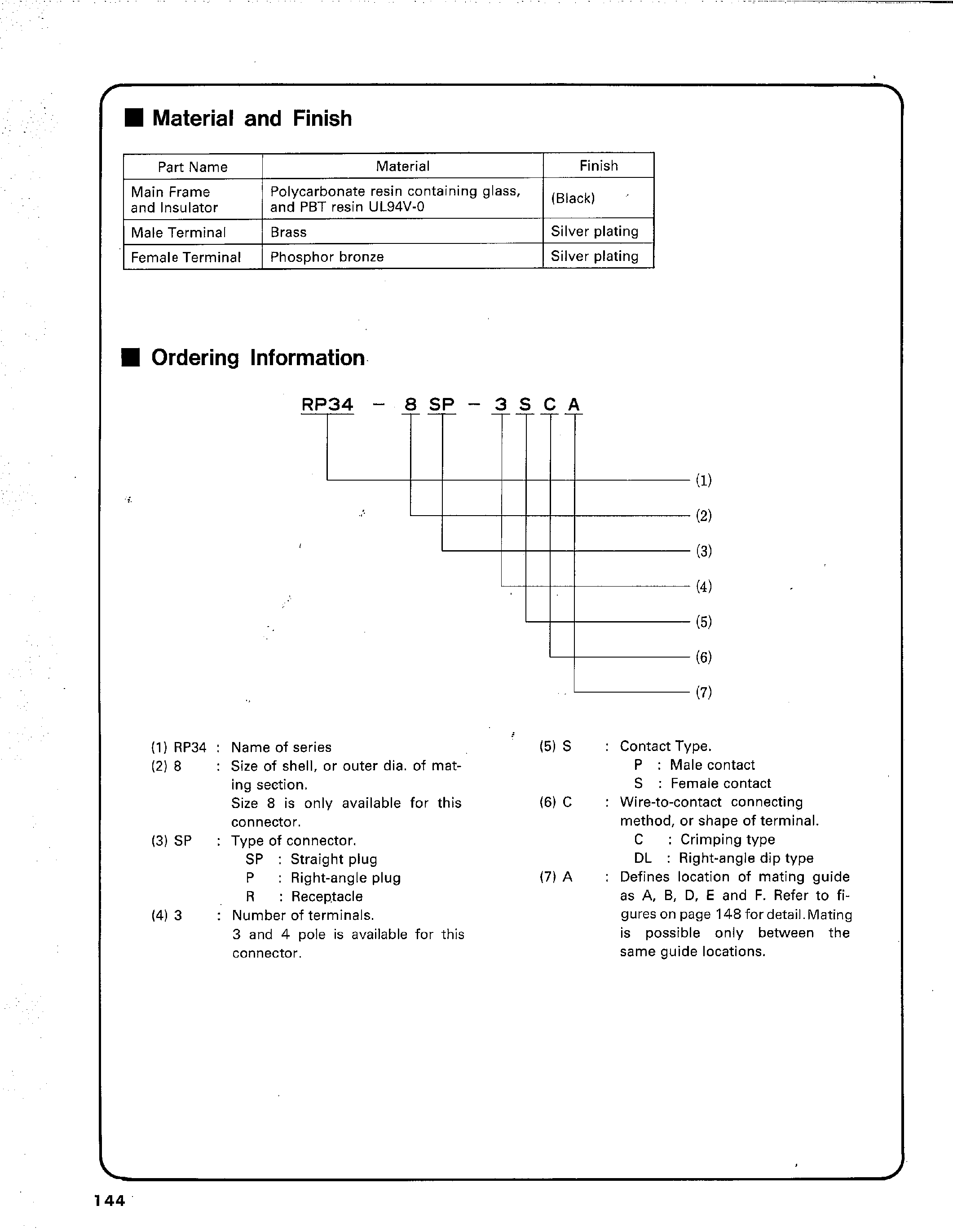 Даташит на микросхему RP34-8P-3PDLB страница 2 Даташит RP34-8P-3PDLB - COMPACT PLASTIC CONNECTOR FOR AC ADAPTER страница 2