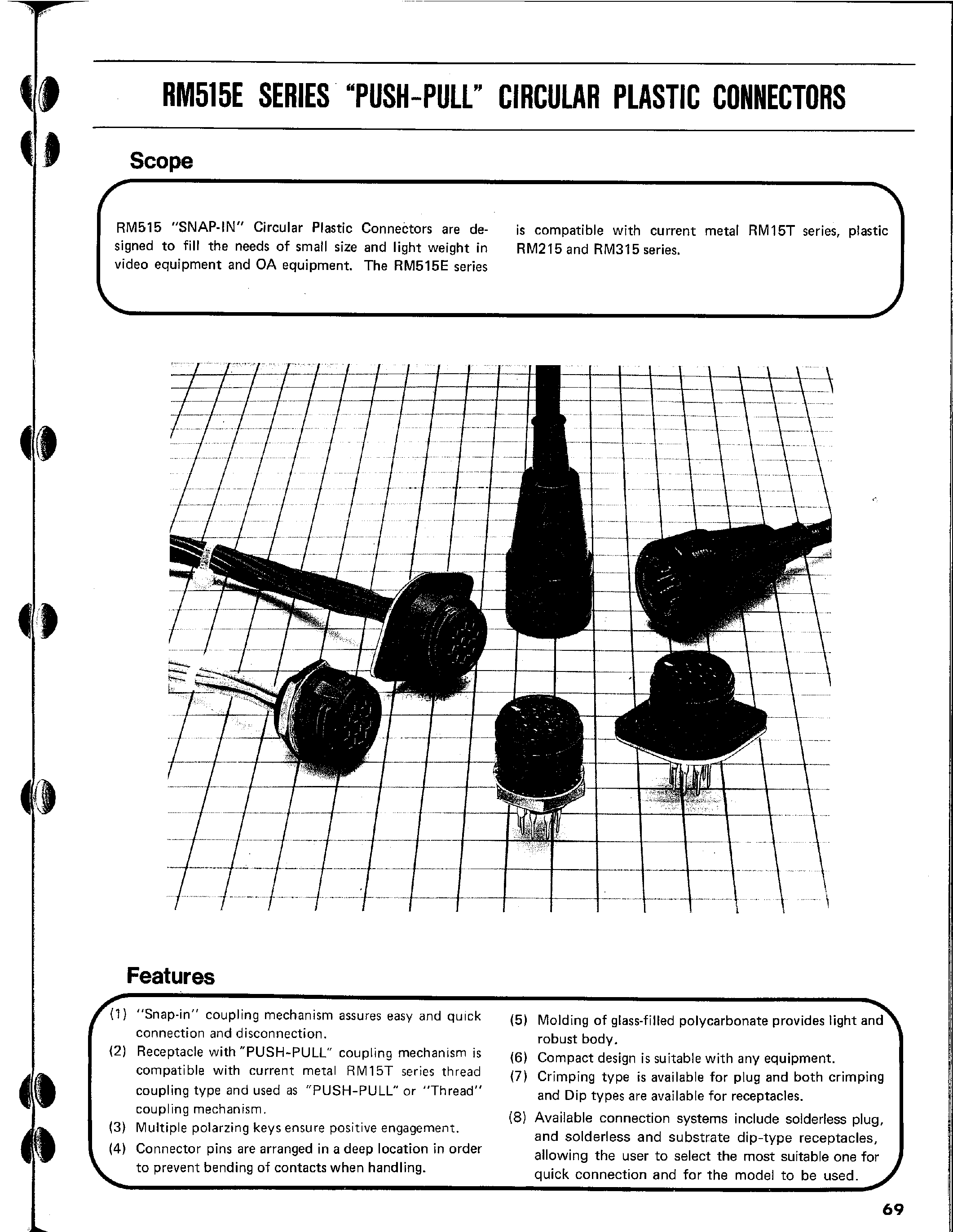 Datasheet RM515ERA-10SC - Push-Pull Circular Plastic Connectors page 1
