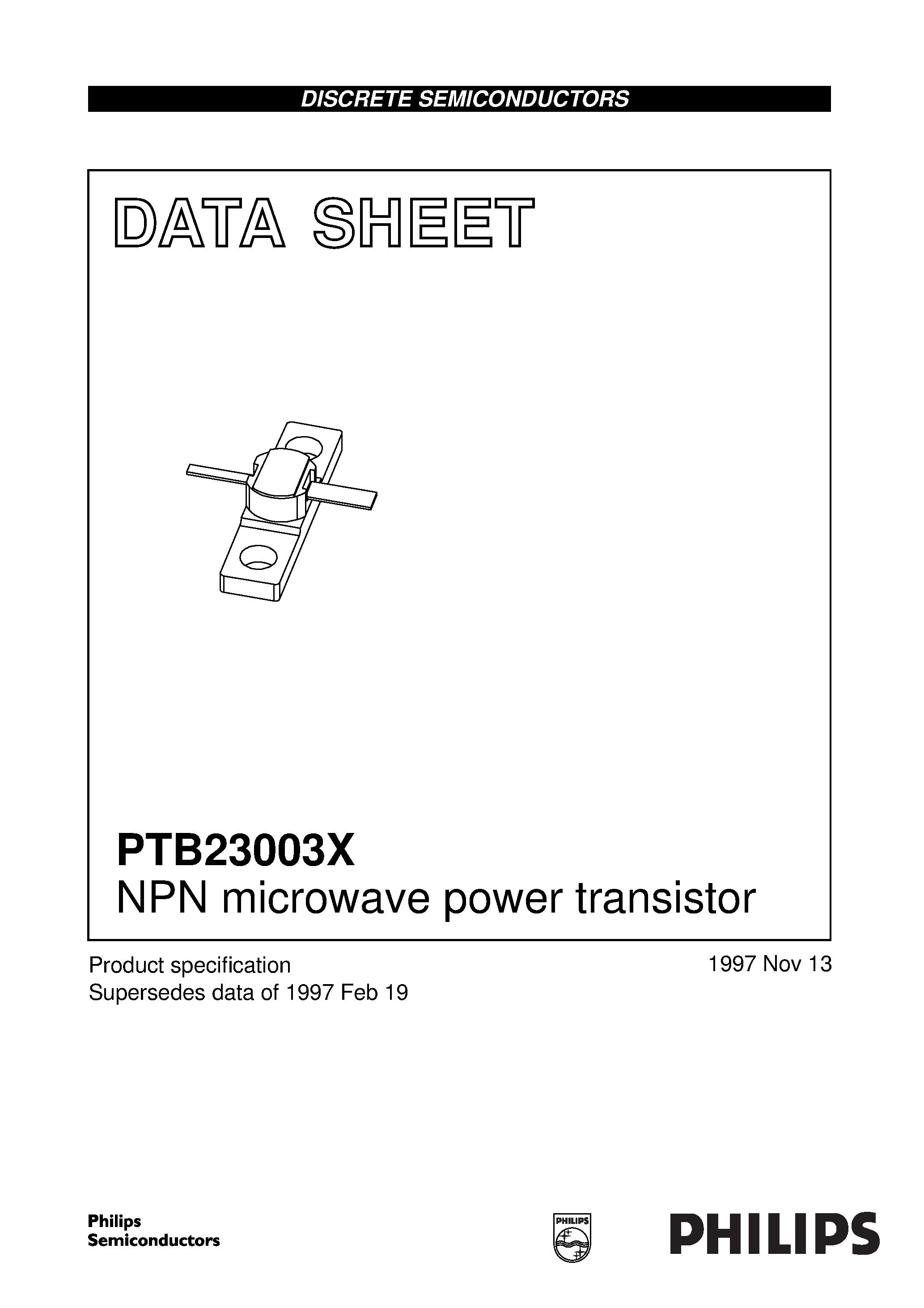 Datasheet PTB23003X - NPN microwave power transistors page 1