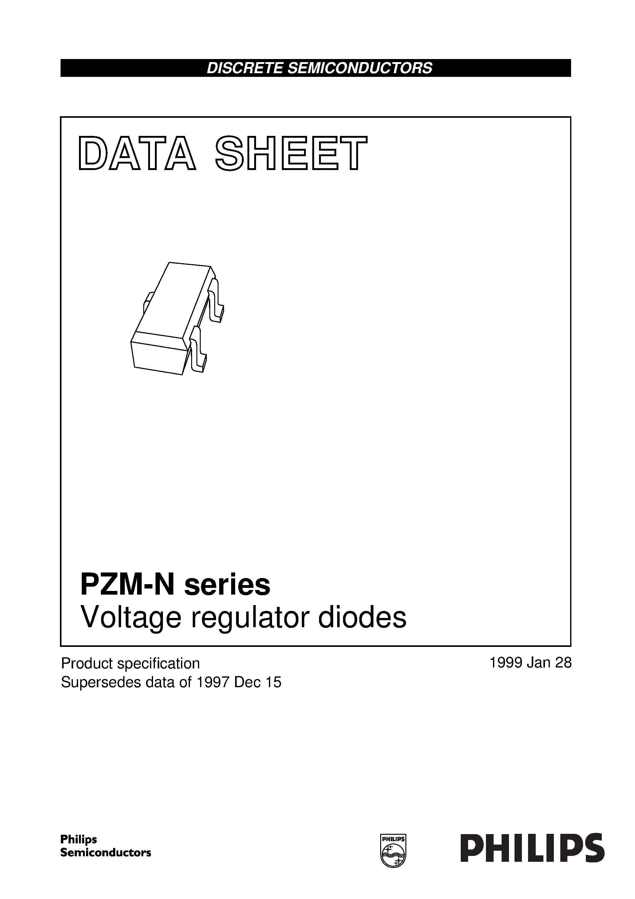 Даташит на микросхему PZM36N страница 1 Даташит PZM36N - Voltage regulator diodes страница 1