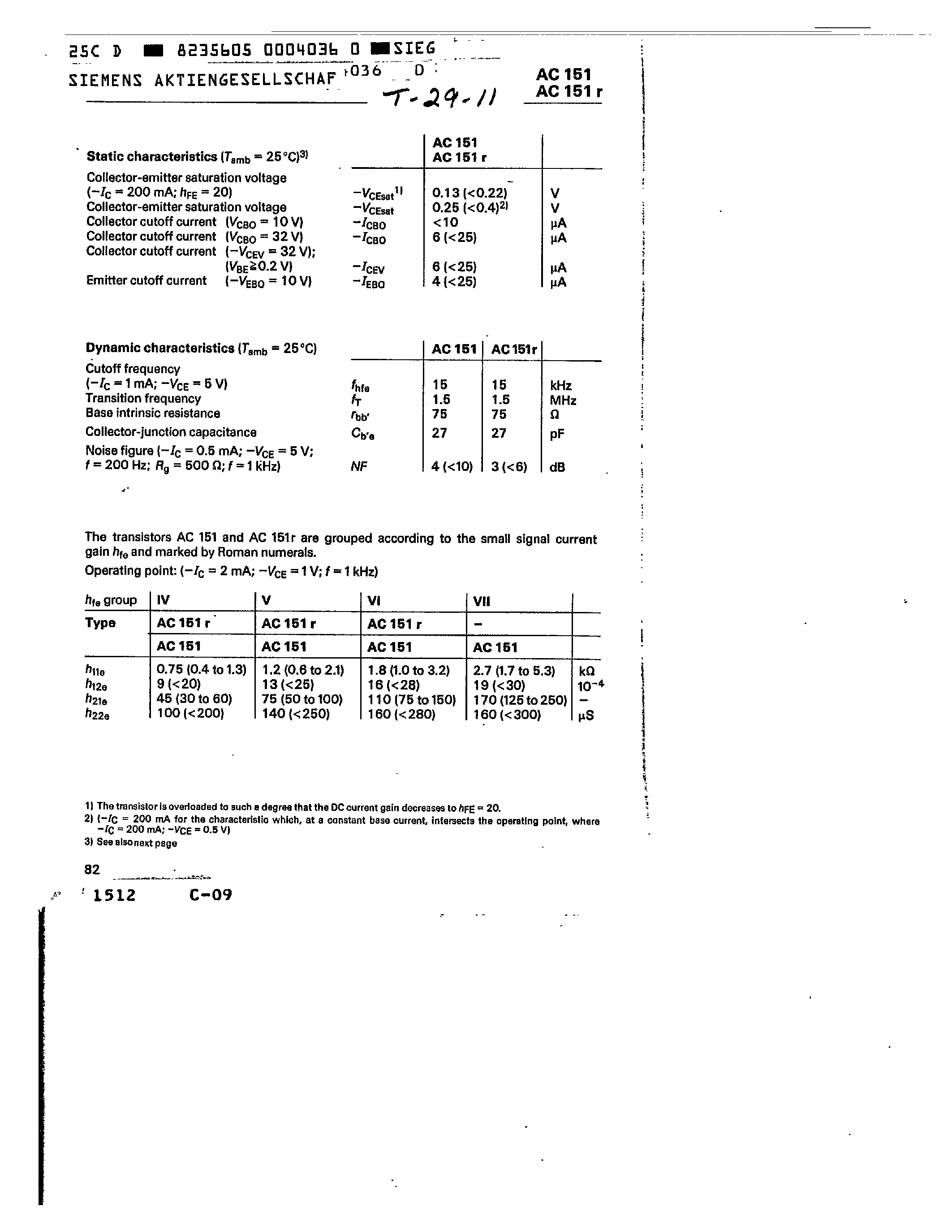 Datasheet Q60103-X151-F1 - PNP GERMANIUM TRANSISTORS page 2