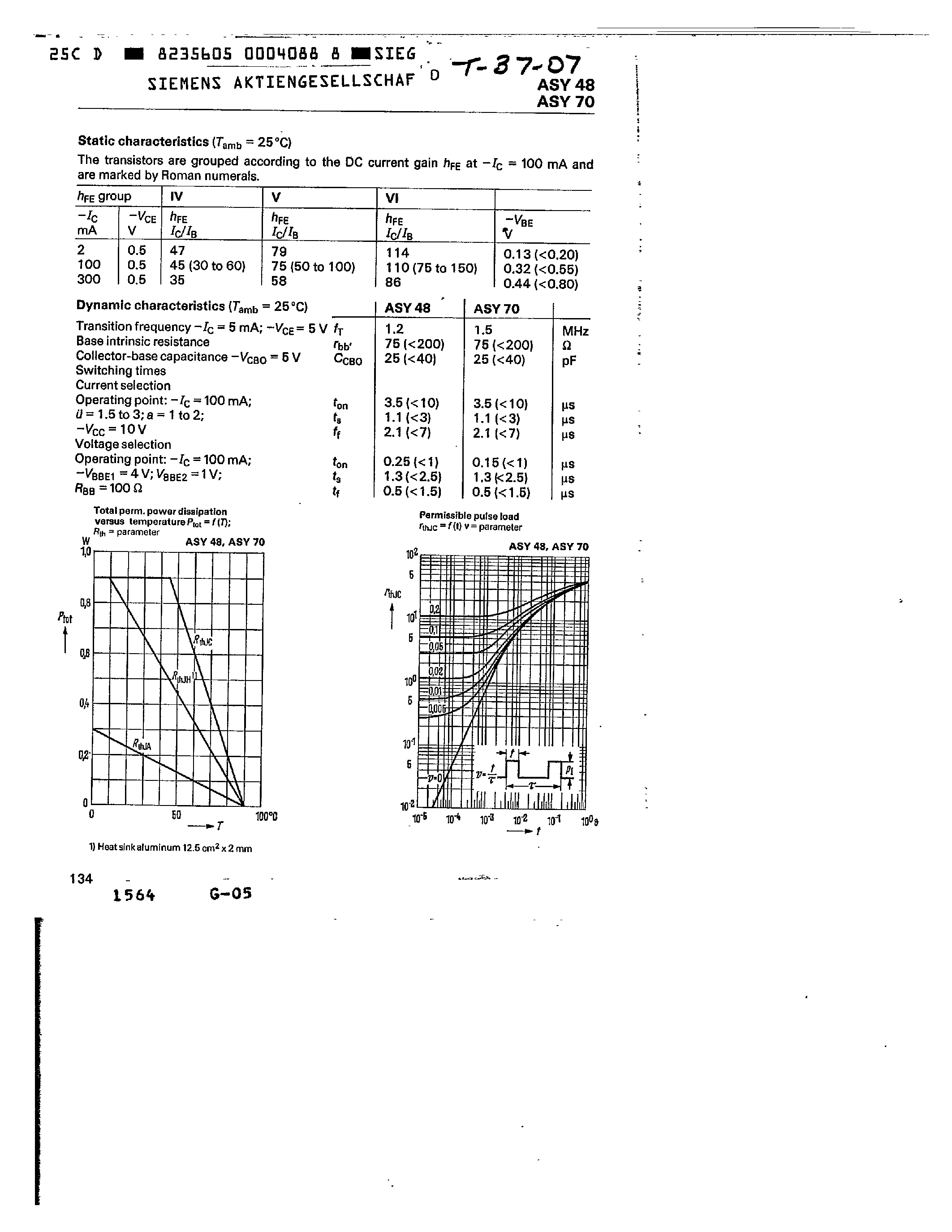 Datasheet Q60118-Y82 - PNP TRANSISTORS FOR SWITCHING APPLICATIONS page 2