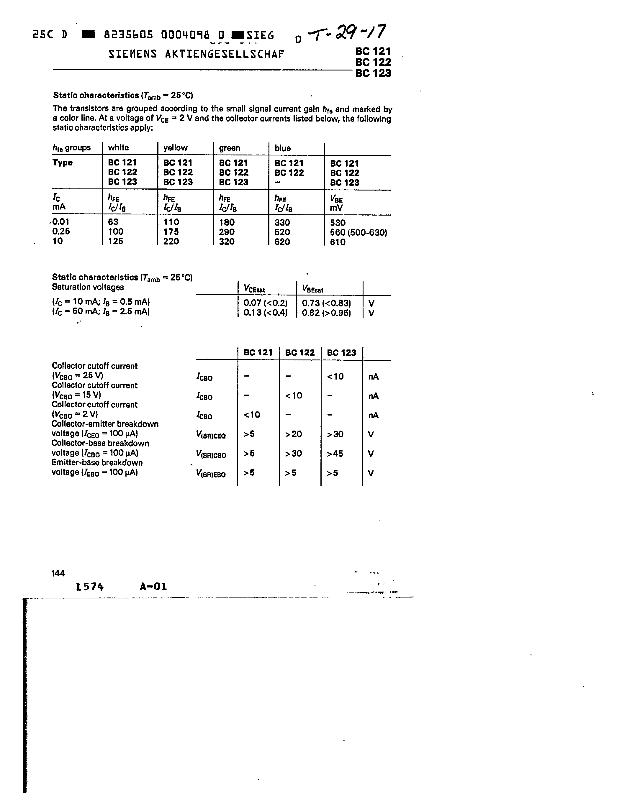 Datasheet Q60203-X122-X9 - npn silicon transistors page 2