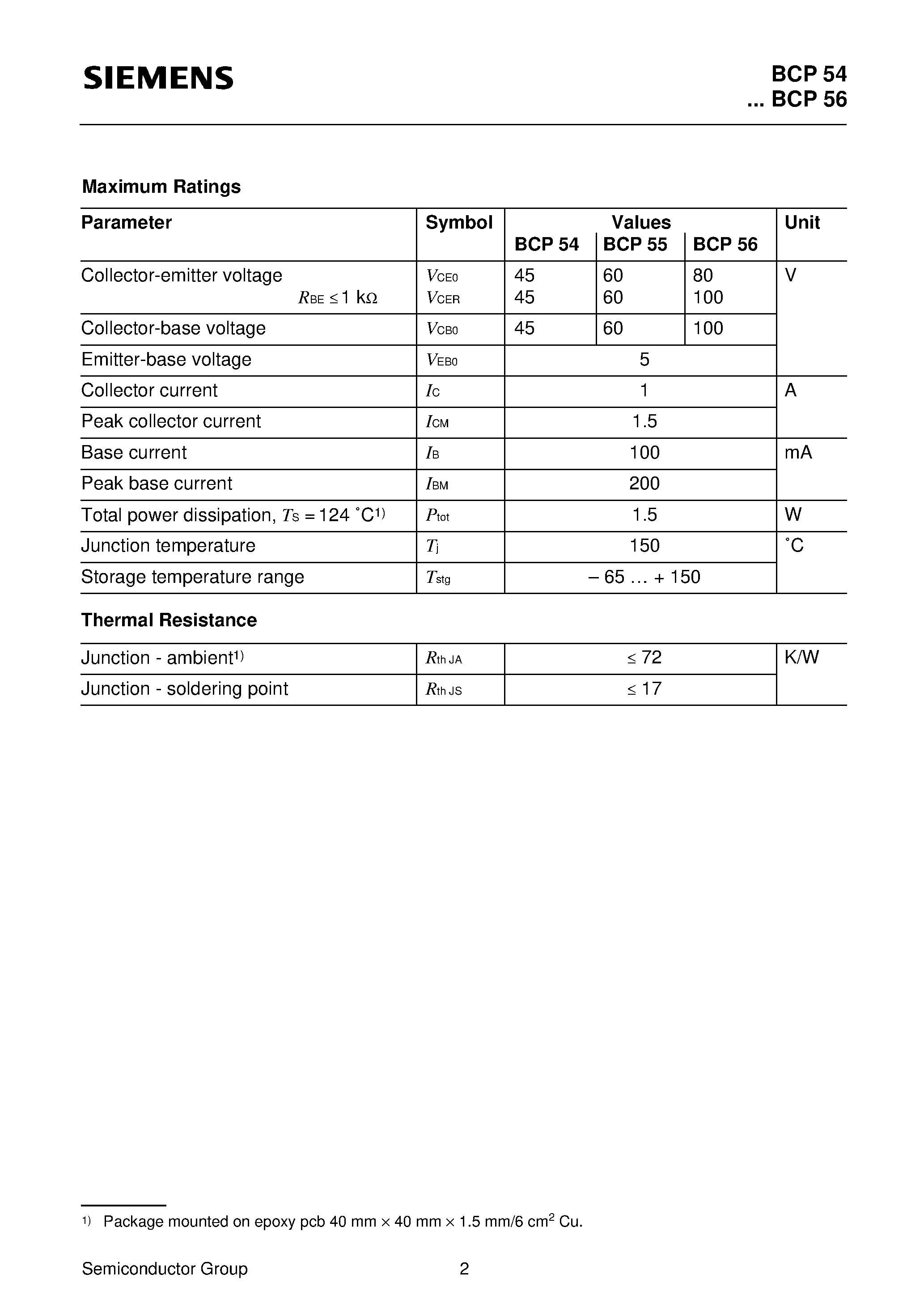 Datasheet Q62702-C2123 page 2 Datasheet Q62702-C2123 - NPN Silicon AF Transistors (For AF driver and output stages High collector current) page 2