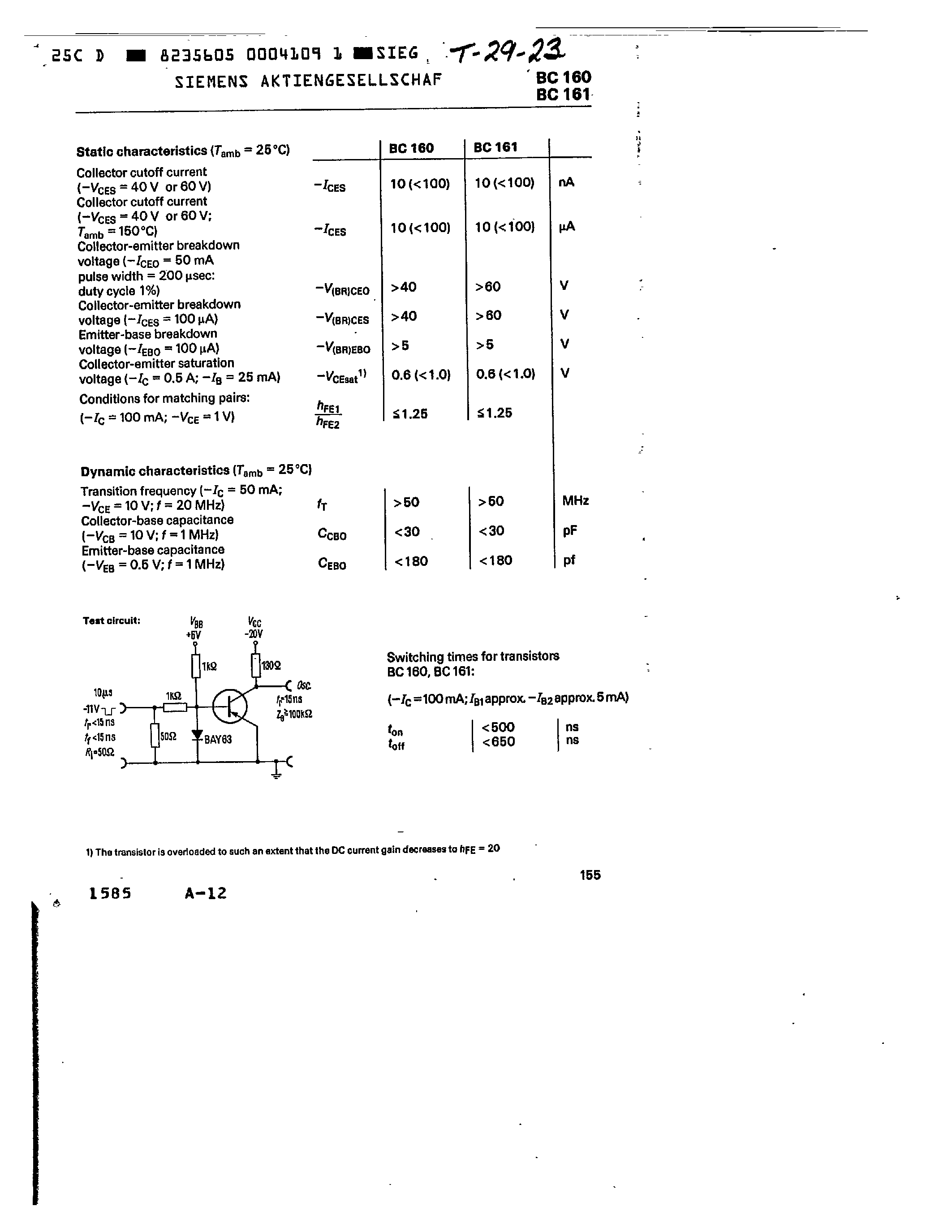 Datasheet Q62702-C228 - PNP SILICON TRANSISTORS page 2