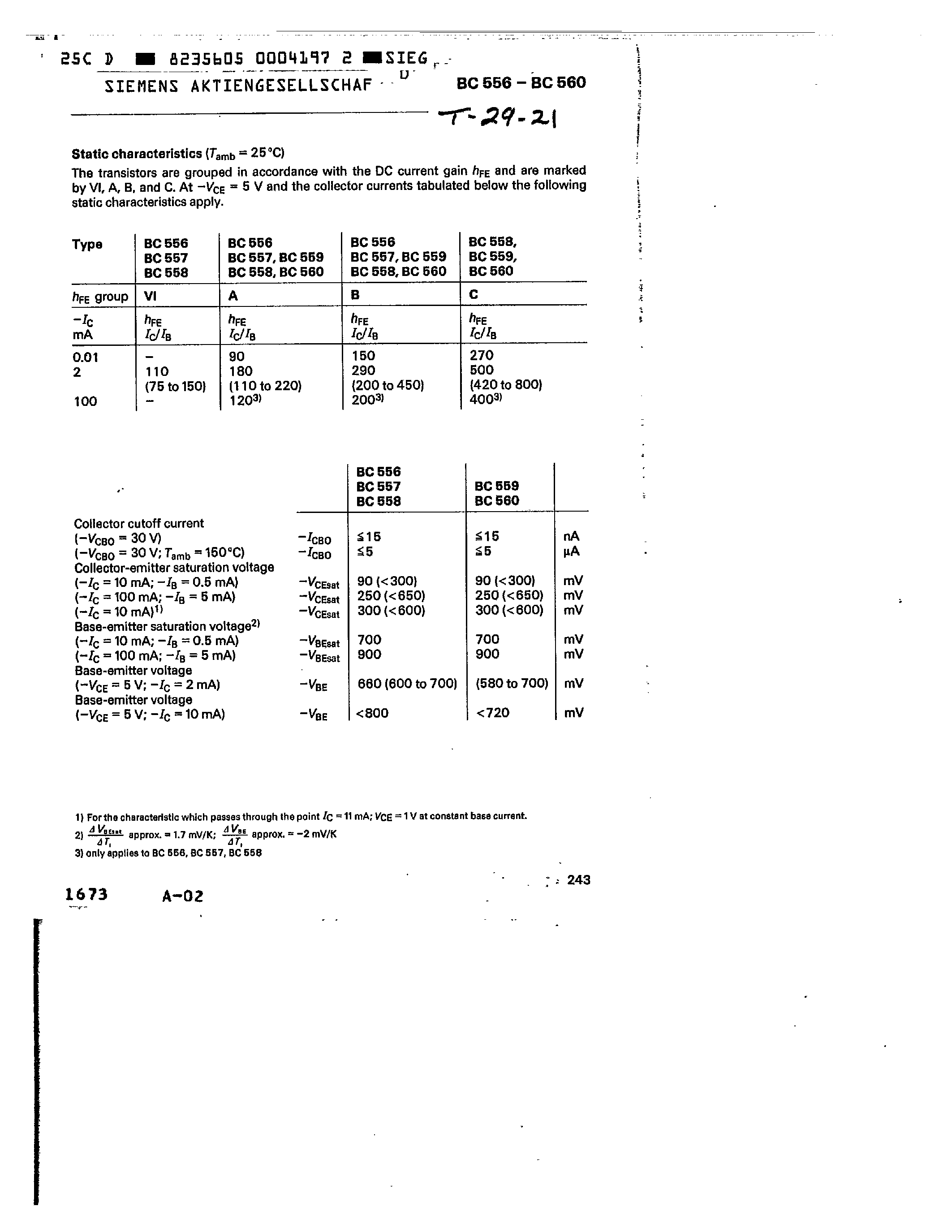 Datasheet Q62702-C694-V2 - PNP SILICON TRANSISTORS page 2