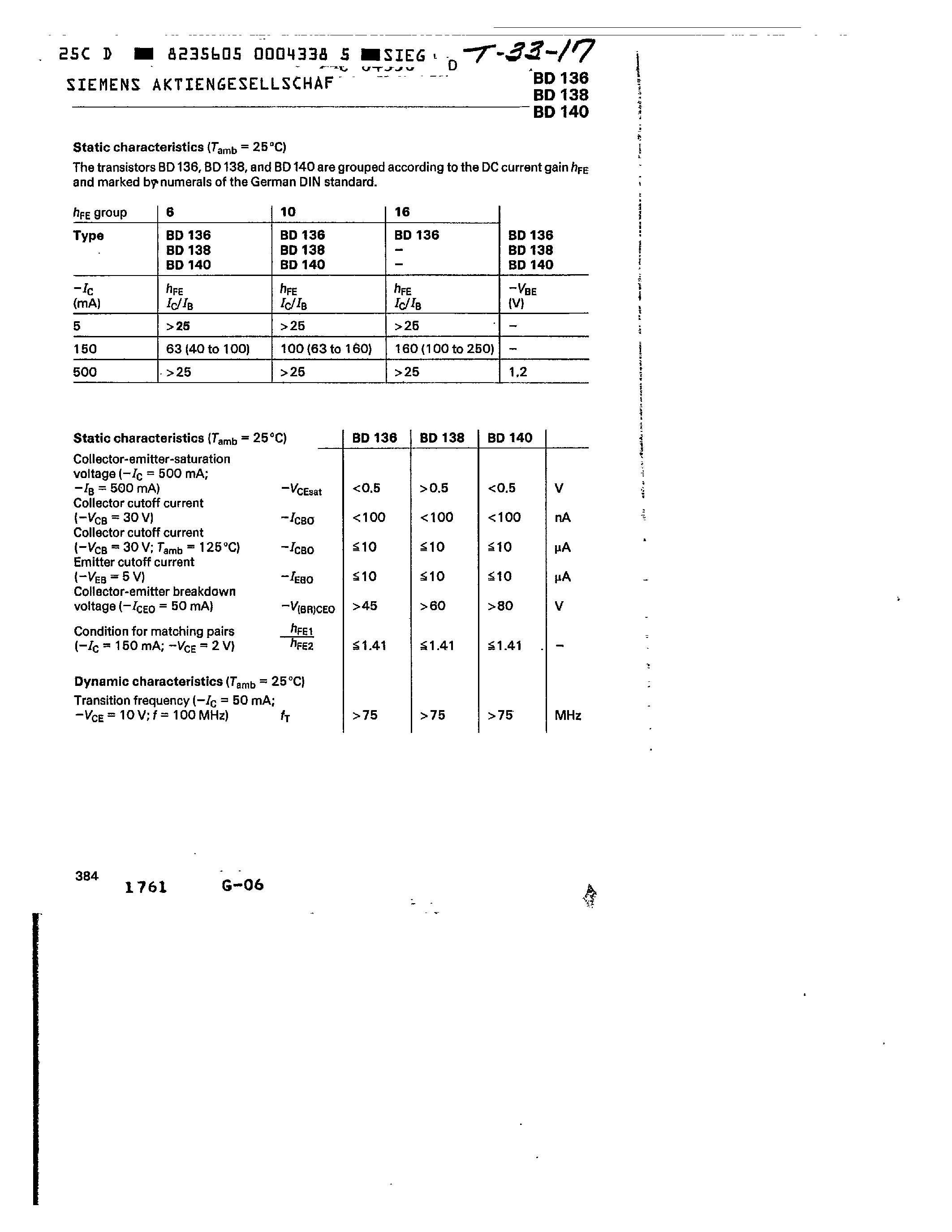 Datasheet Q62702-D109 - PNP SILICON TRANSISTORS page 2