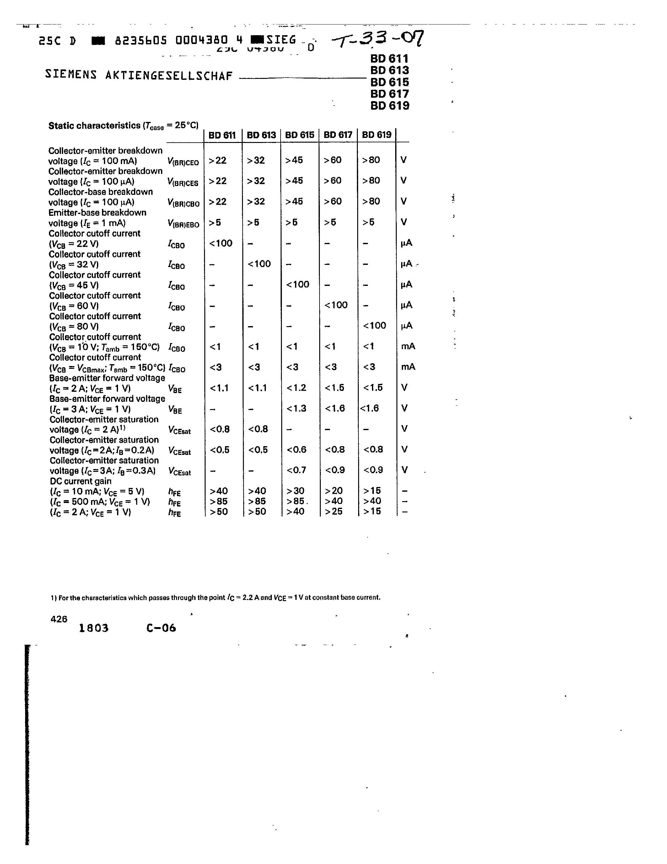 Datasheet Q62702-D1106 - PNP SILICON EPIBASE TRANSISTORS page 2