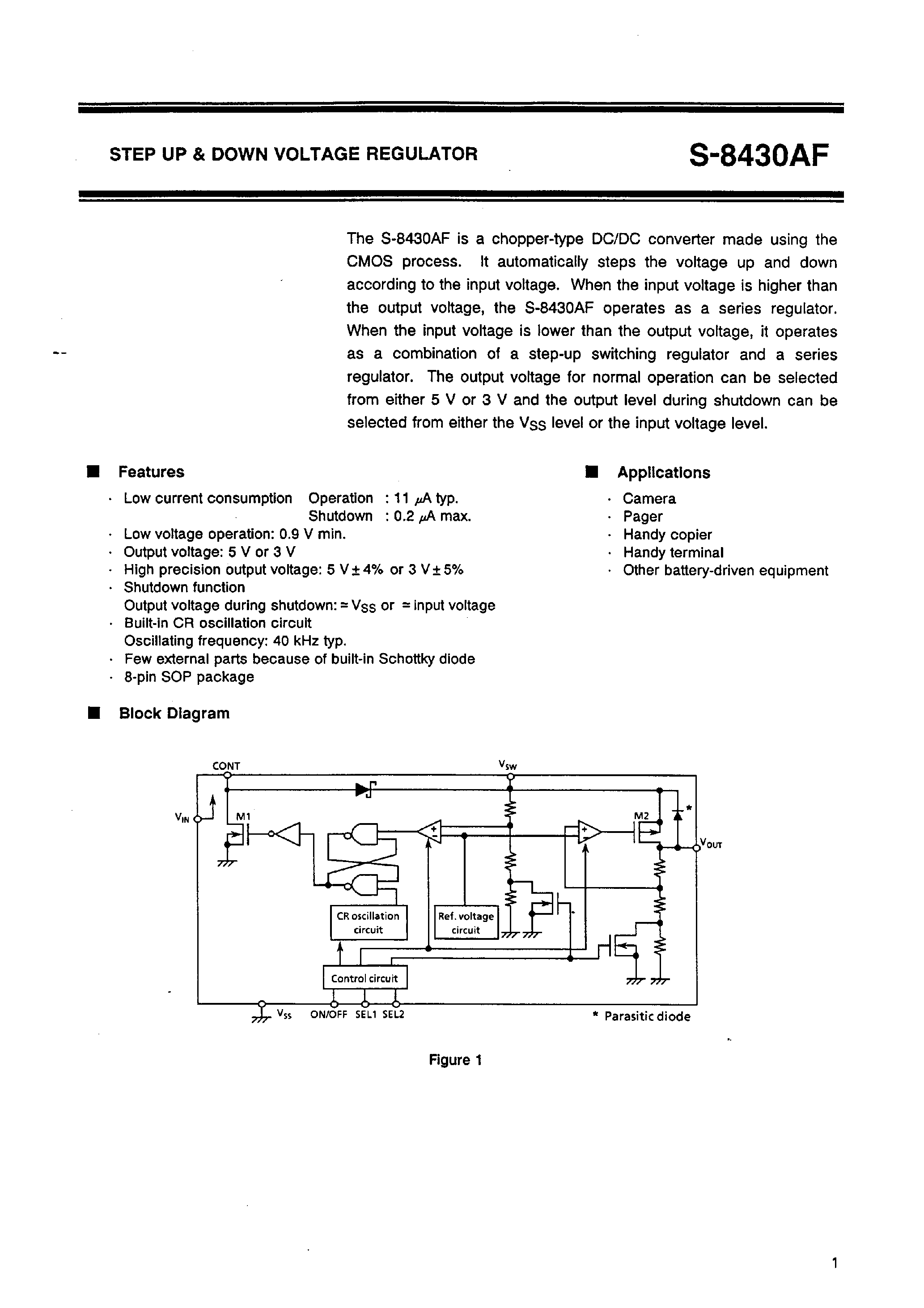 Datasheet S-8430AF - STEP UP & DOWN VOLTAGE REGULATOR page 2