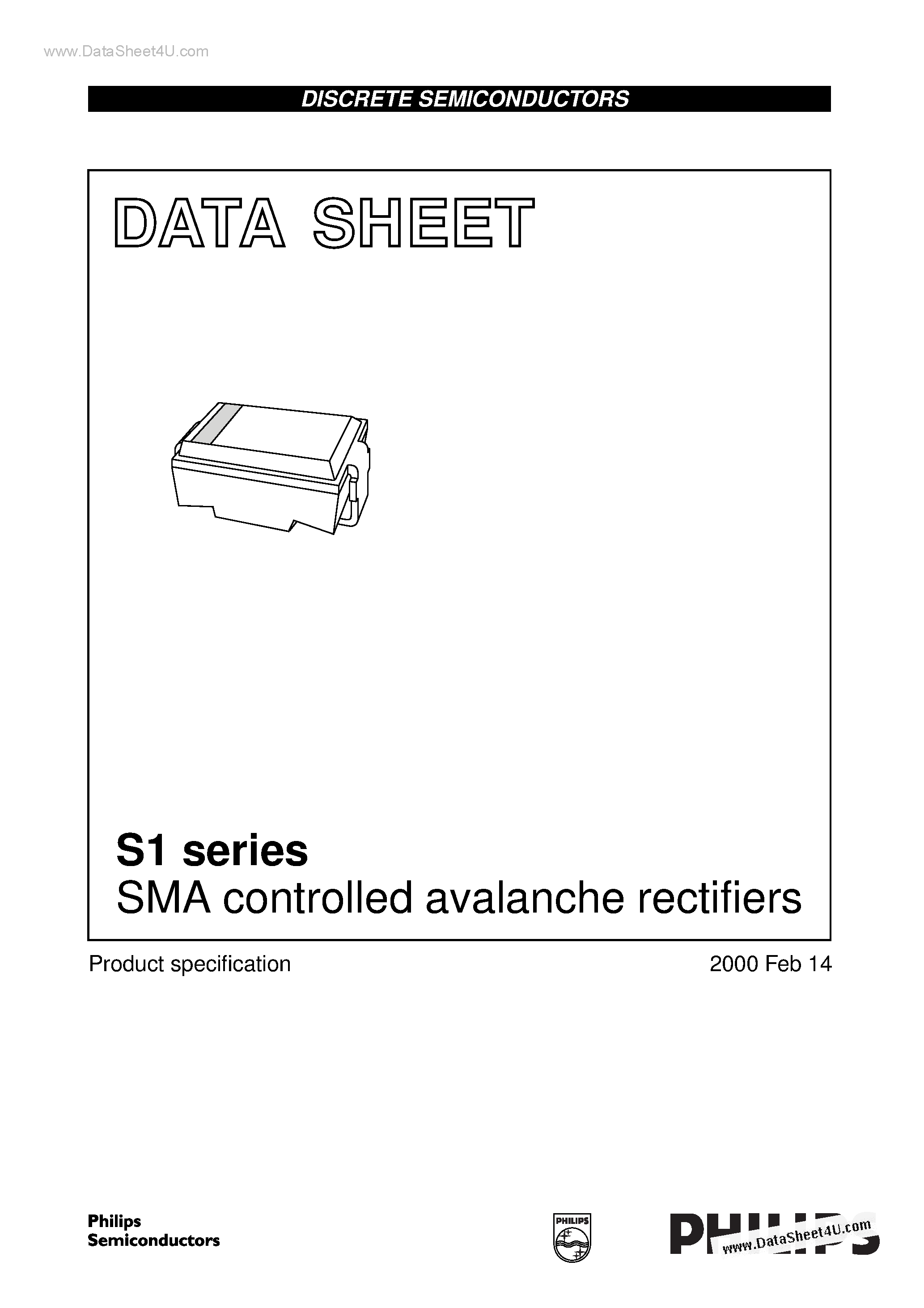 Datasheet S1G page 1 Datasheet S1G - SMA controlled avalanche rectifiers page 1