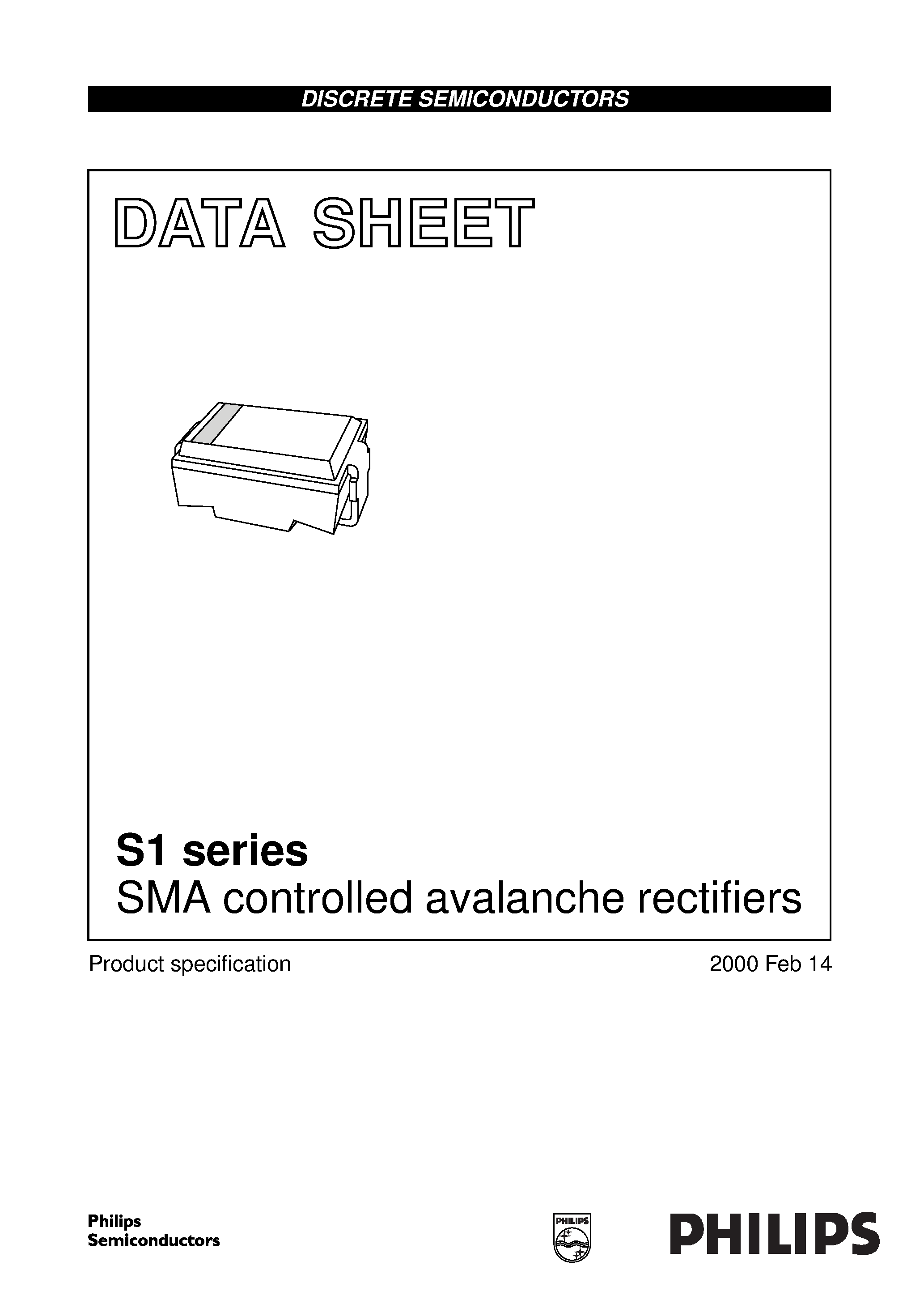 Datasheet S1M page 1 Datasheet S1M - SMA controlled avalanche rectifiers page 1