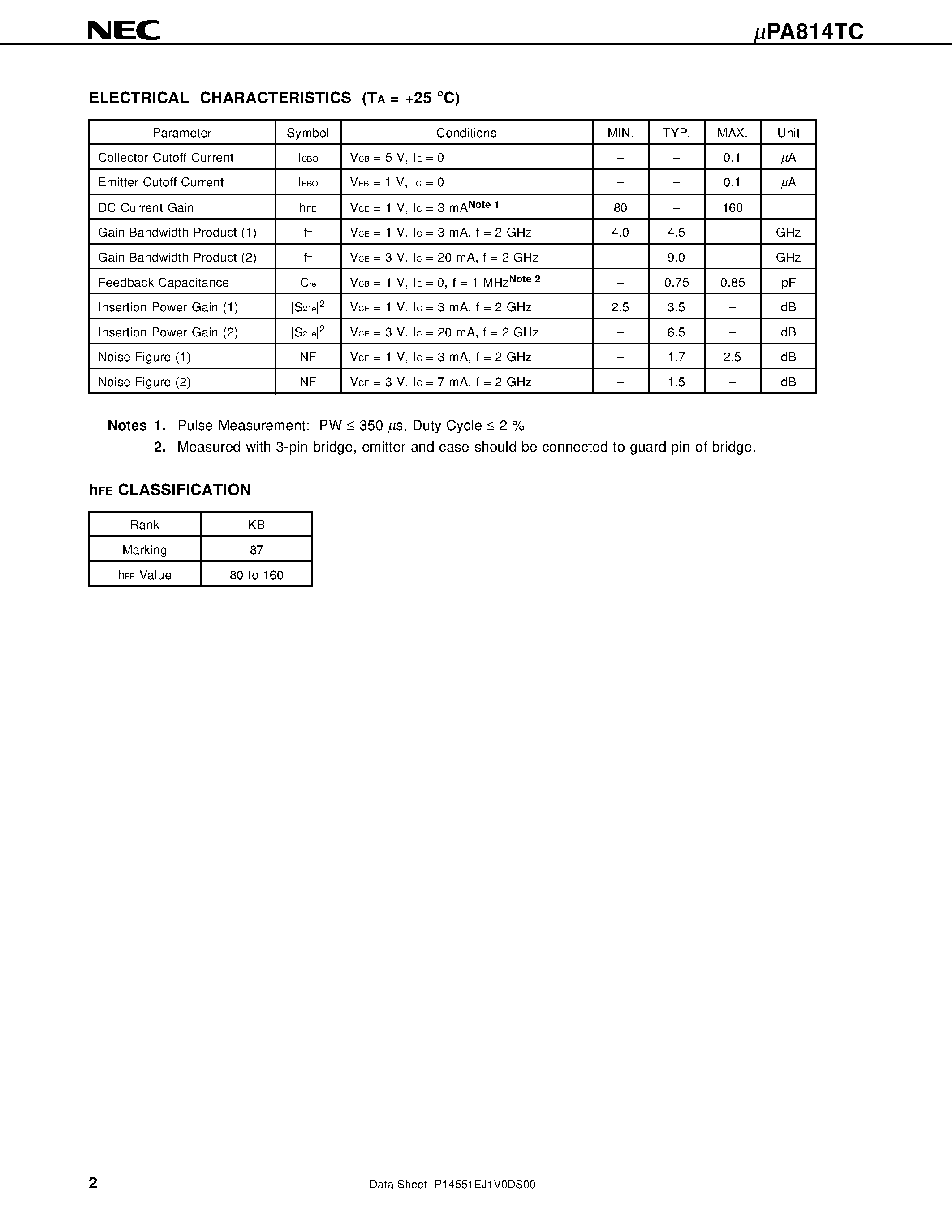 Даташит на микросхему UPA814TC страница 2 Даташит UPA814TC - NPN SILICON EPITAXIAL TRANSISTOR WITH BUILT-IN 2 x 2SC5195 FLAT-LEAD 6-PIN THIN-TYPE ULTRA SUPER MINIMOLD страница 2