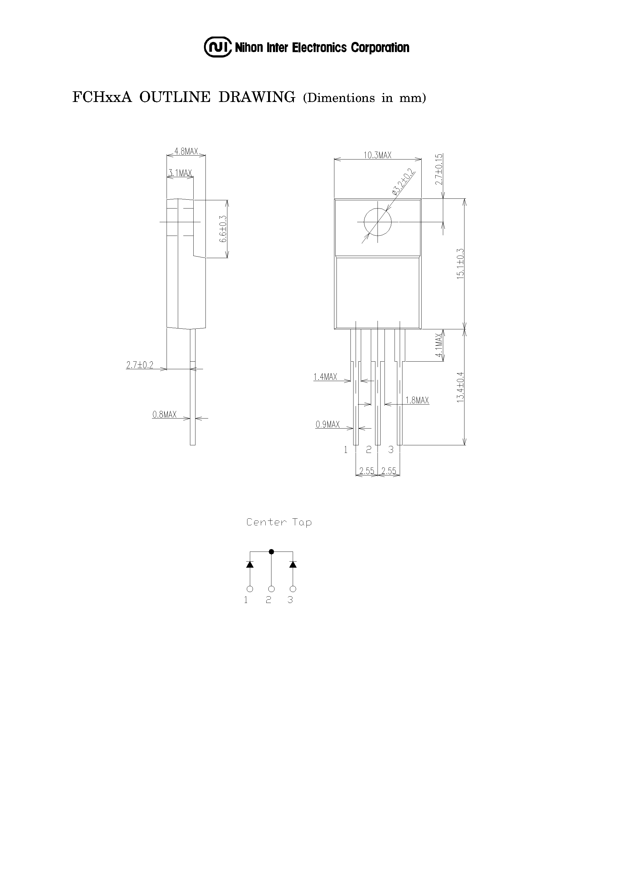 Даташит на микросхему FCH08A15 страница 2 Даташит FCH08A15 - SBD DUAL DIODES страница 2