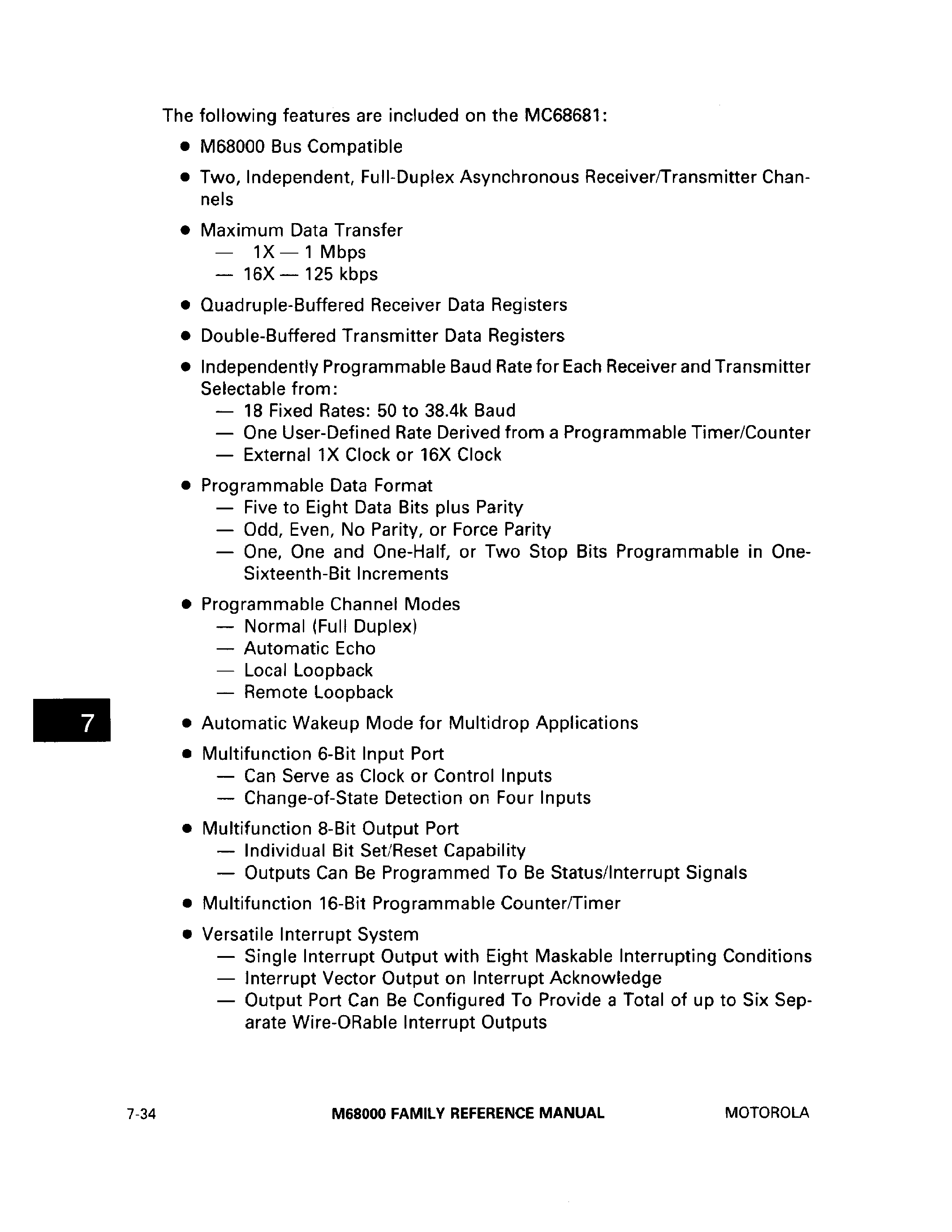 Datasheet MC68681 - Dual Asynchronous Receiver/Transmitter page 2