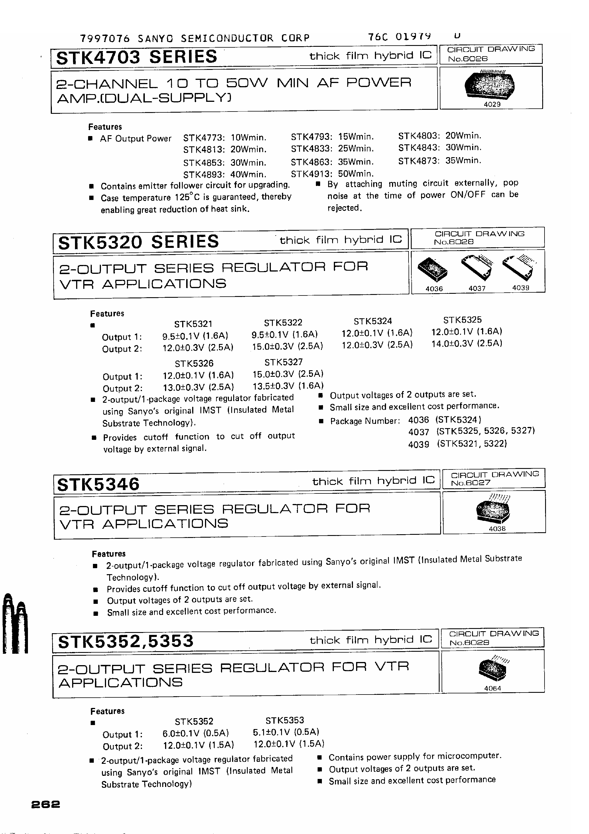 Datasheet STK4843 - 2-Channel 10 To 50W Min AF Power AMP(Dual Supply) page 1