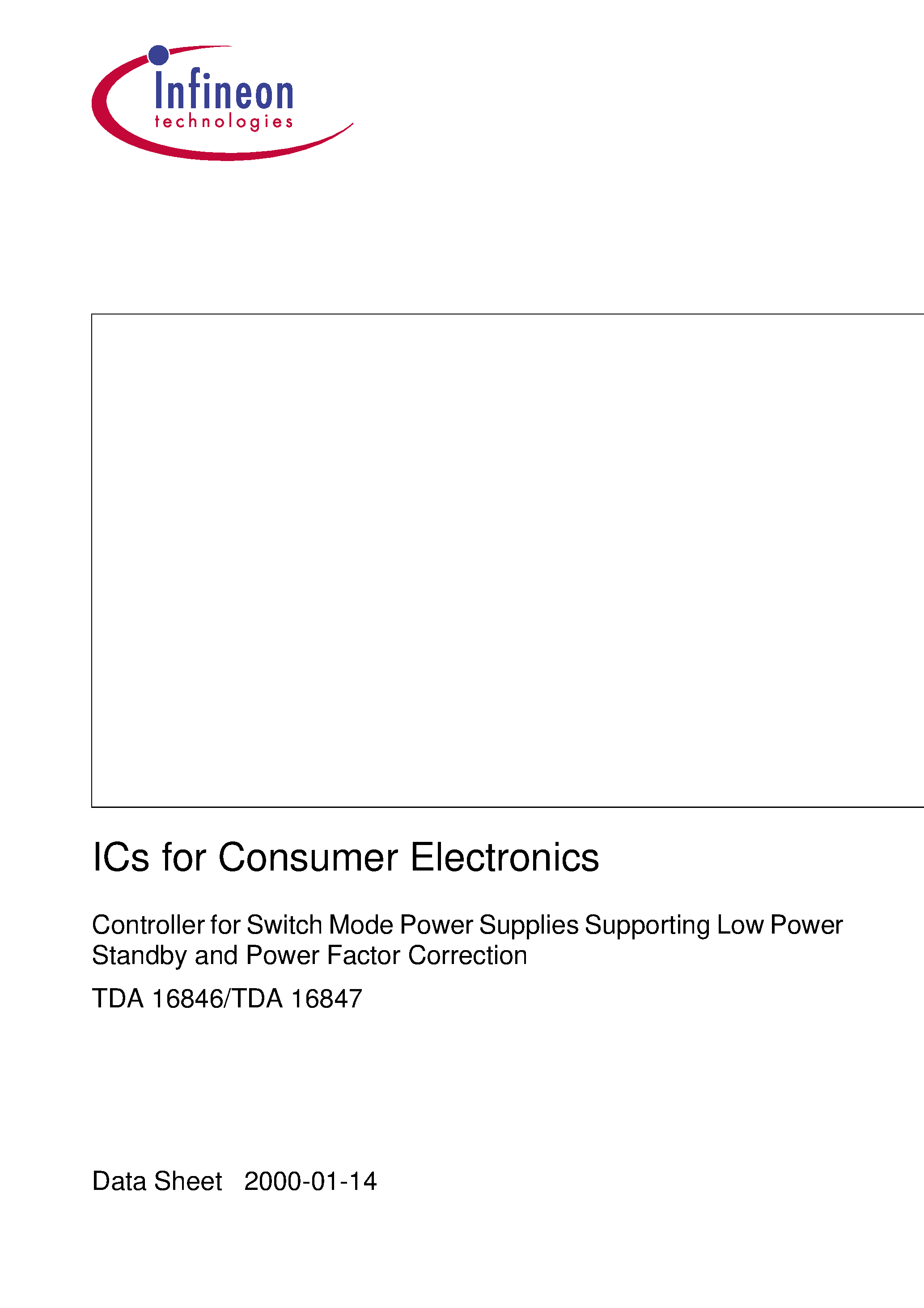 Даташит TDA16847G - ICs for Consumer Electronics страница 1