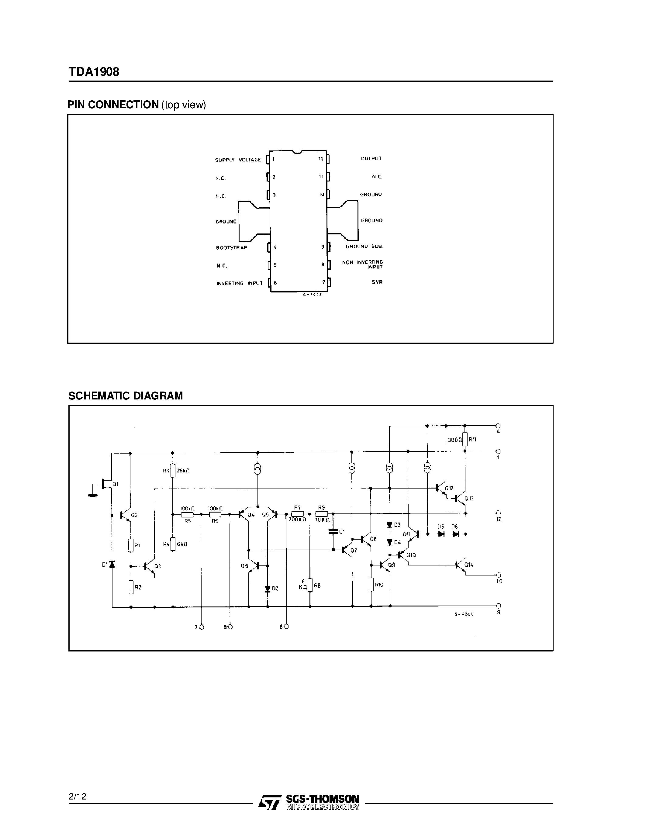 Даташит на микросхему TDA1908 страница 2 Даташит TDA1908 - 8W AUDIO AMPLIFIER страница 2