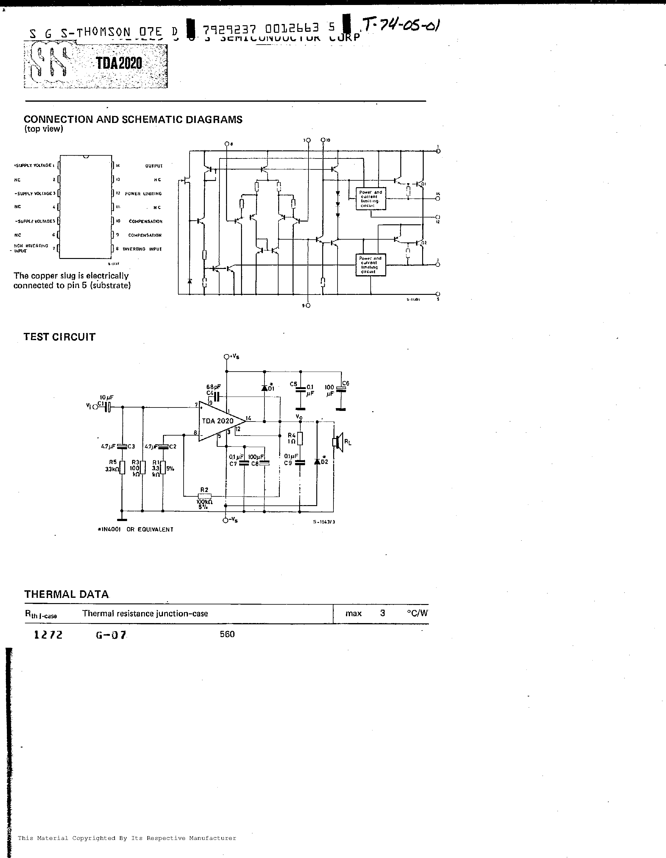 Даташит TDA2020A82 - LINEAR INTEGRATED CIRCUITS страница 2