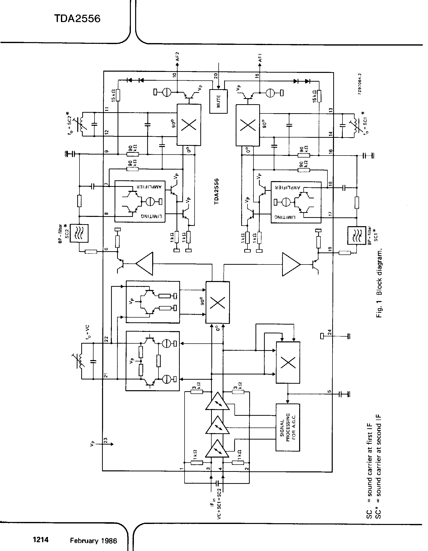 Datasheet TDA2556 - QUASI SPLIT SOUND CIRCUIT WITH DUAL SOUND DEMODULATORS page 2