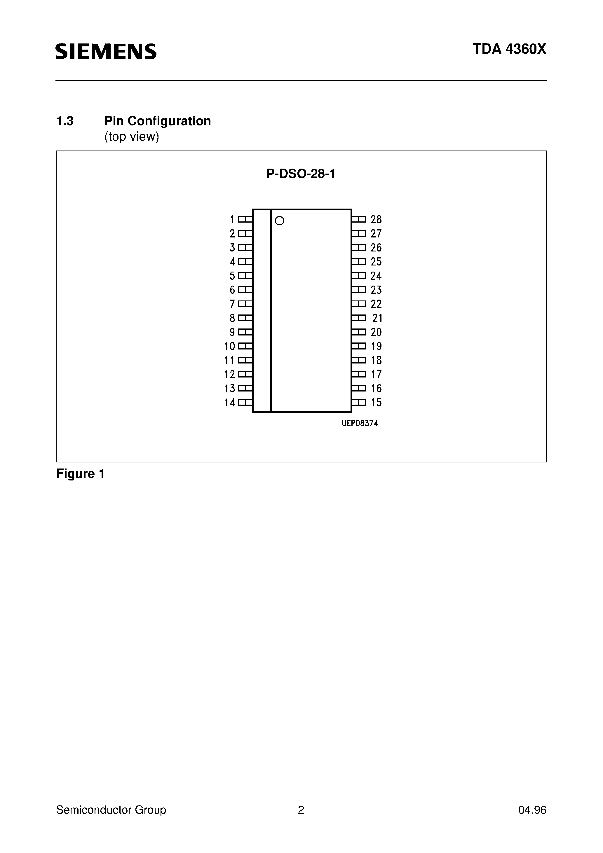 Datasheet TDA4360X - Dual Conversion AM Receiver page 2