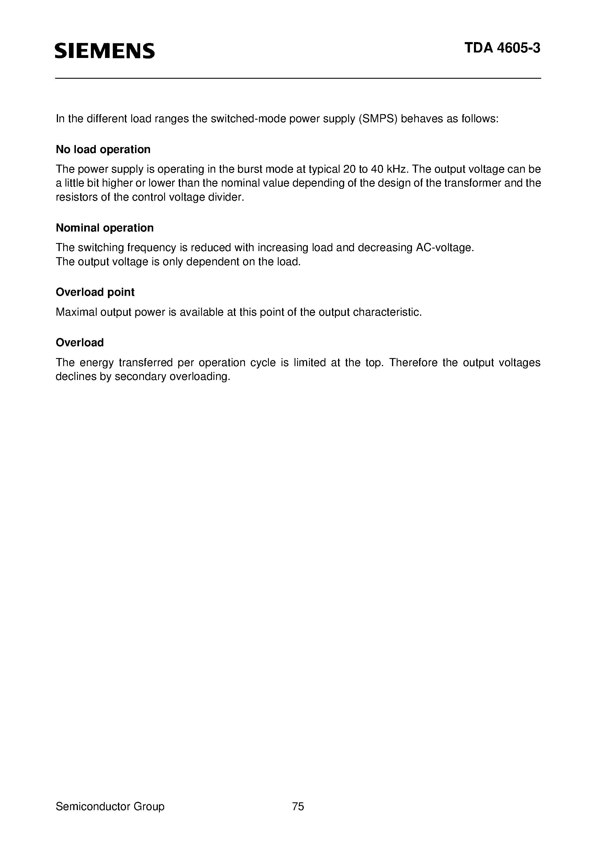 Datasheet TDA4605-3 page 2 Datasheet TDA4605-3 - Control IC for Switched-Mode Power Supplies using MOS-Transistor page 2