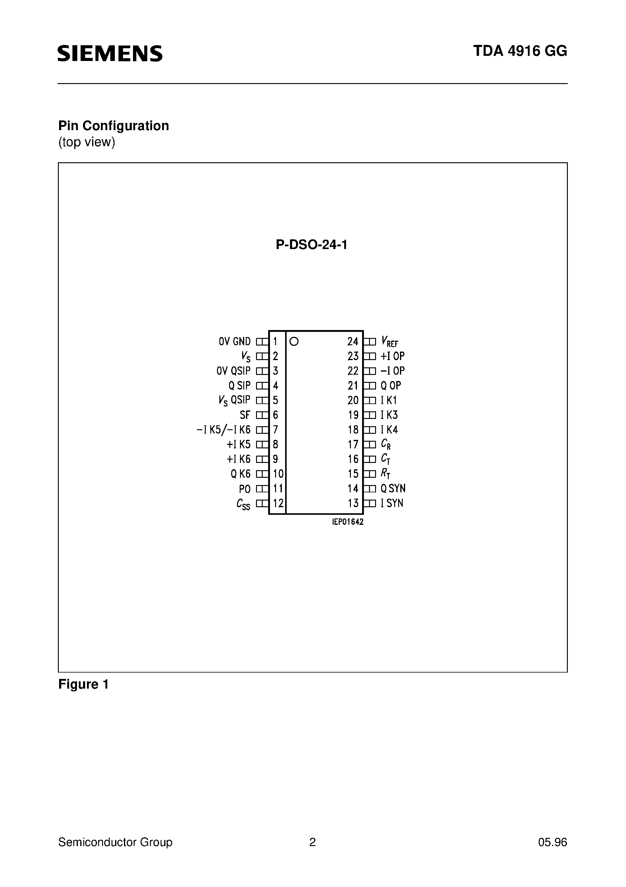 Datasheet TDA4916GG - SMPS-IC with MOSFET Driver Output page 2