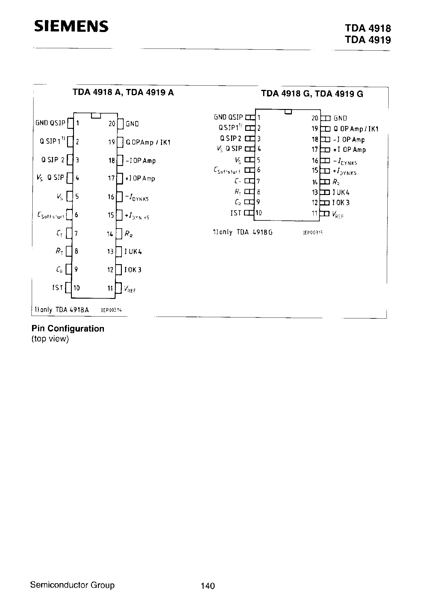 Datasheet TDA4919G page 2 Datasheet TDA4919G - SMPS - IC with SIPMOS Driver Output page 2