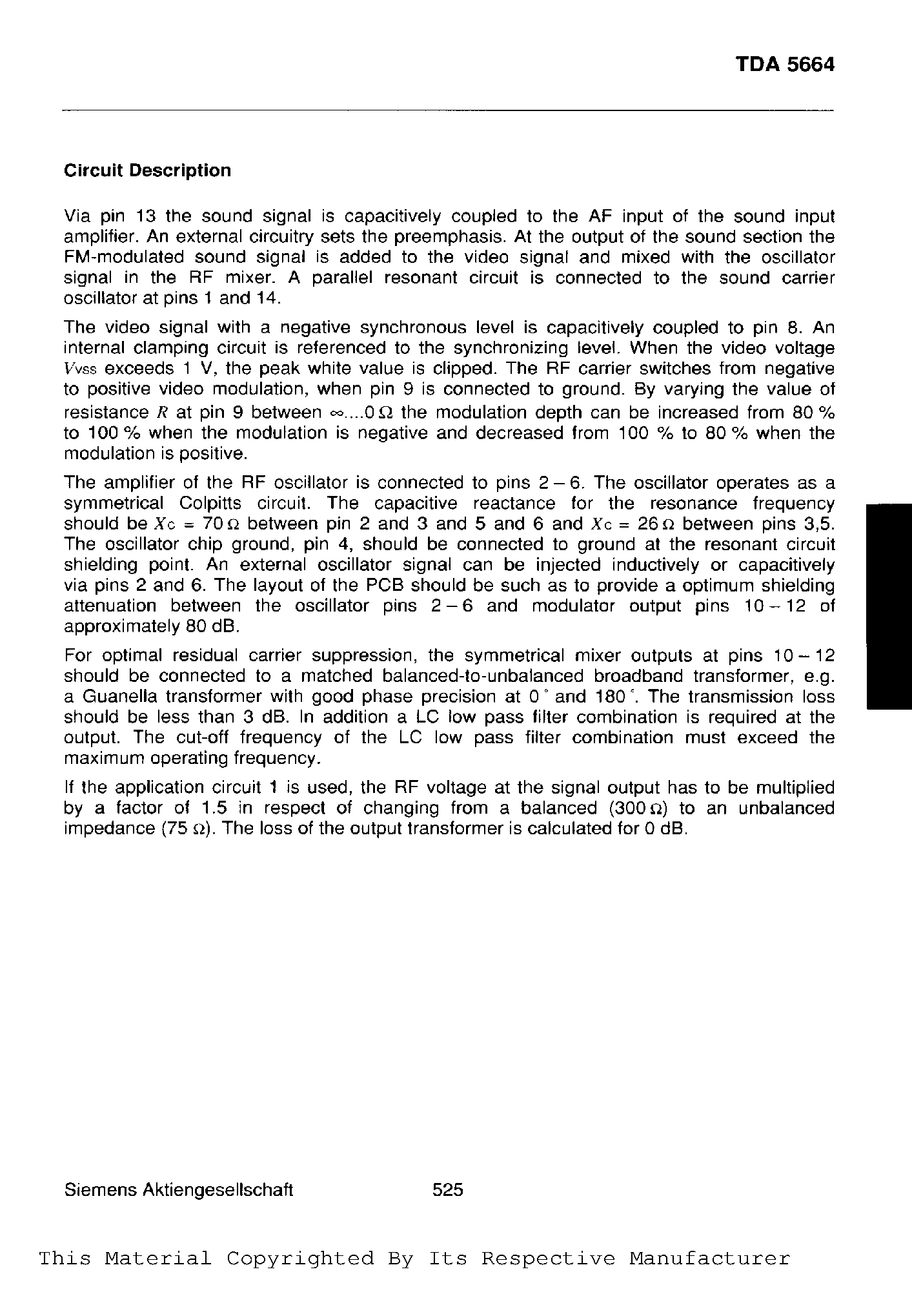 Даташит TDA5664 - 5V-Modulator страница 2