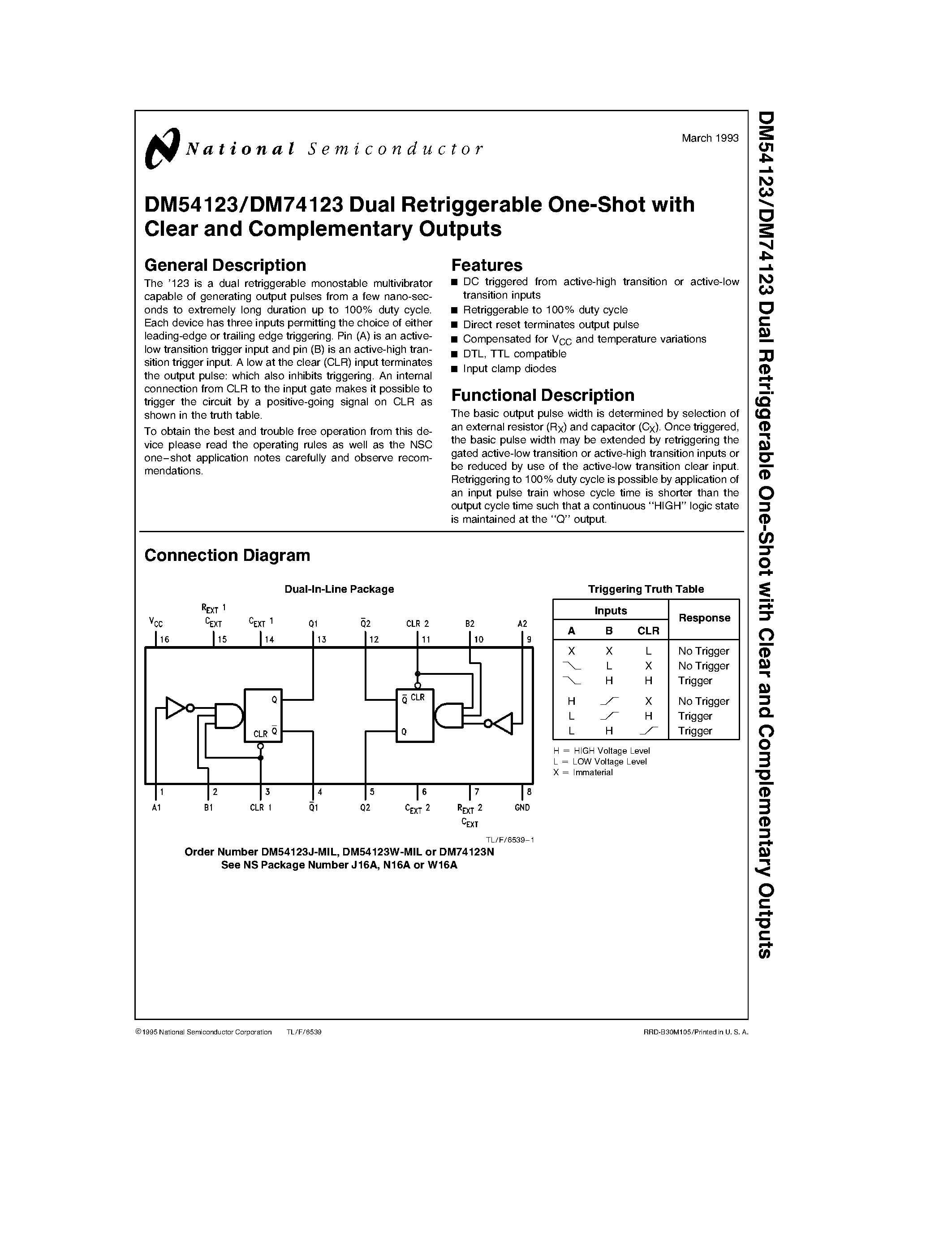 Datasheet M541 - Dual 4-Line to 1-Line Data Selectors/Multiplexers page 1