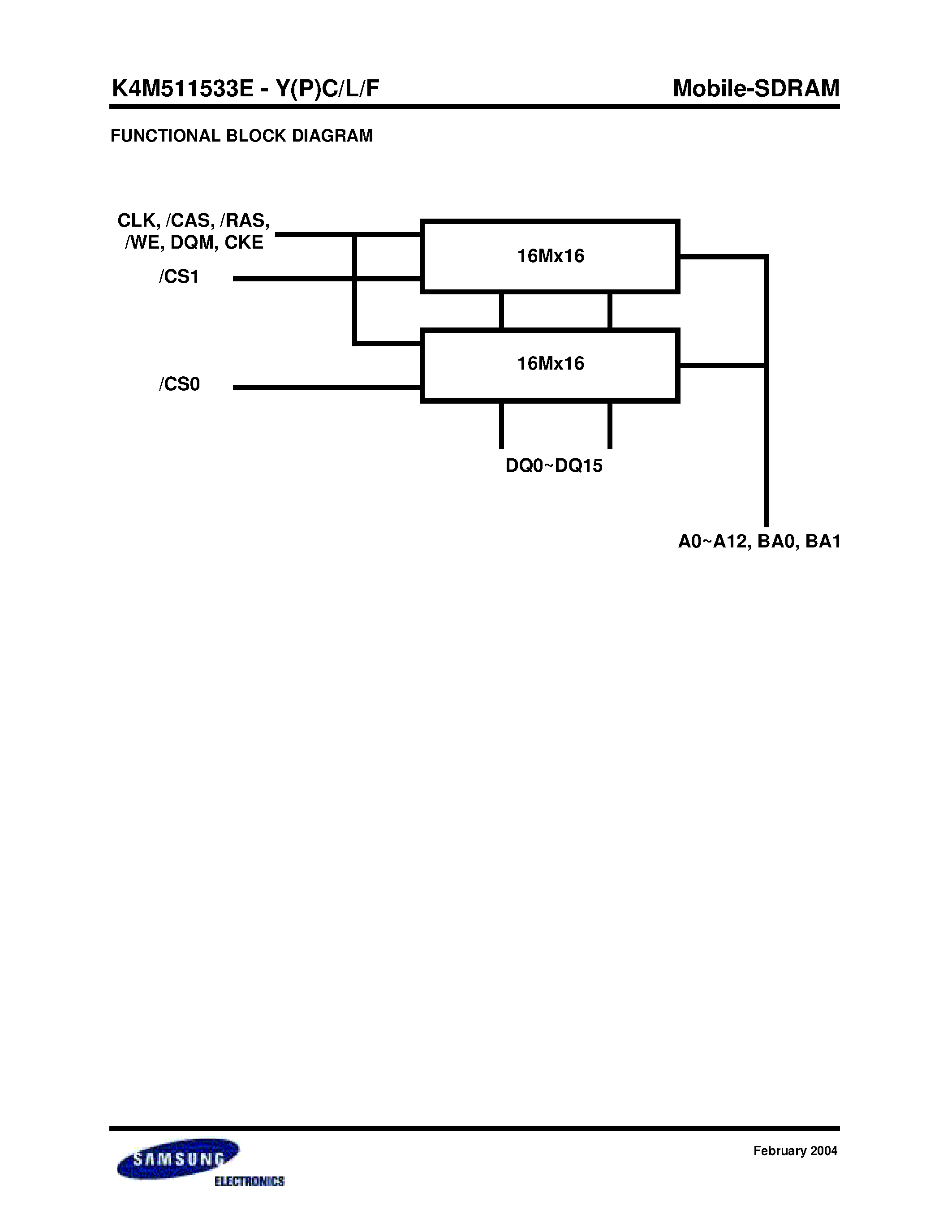 Datasheet K4M511533E-C page 2 Datasheet K4M511533E-C - Mobile-SDRAM page 2