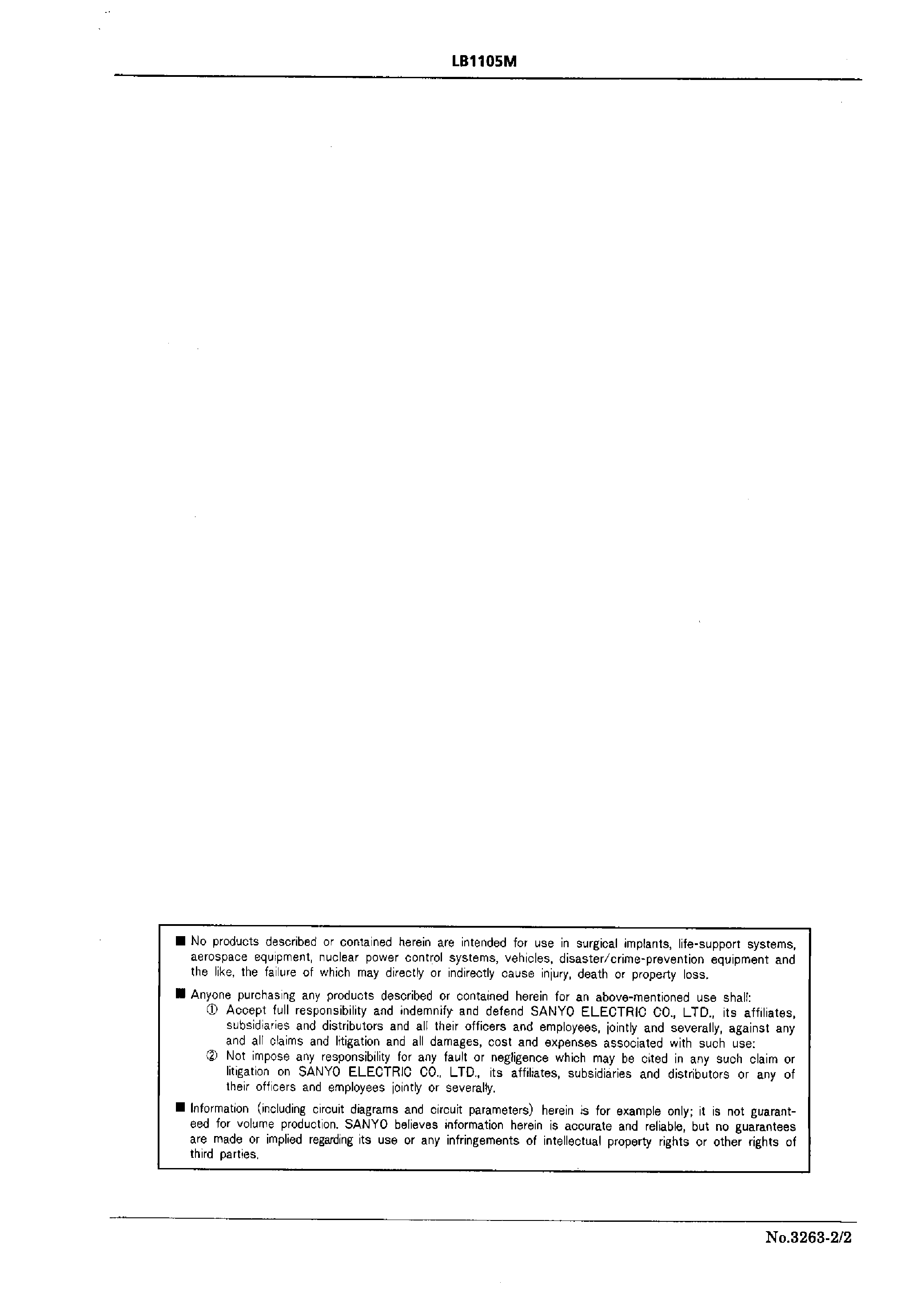 Datasheet LB1105M - 6-Channel X 4-Unit Diode Array page 2
