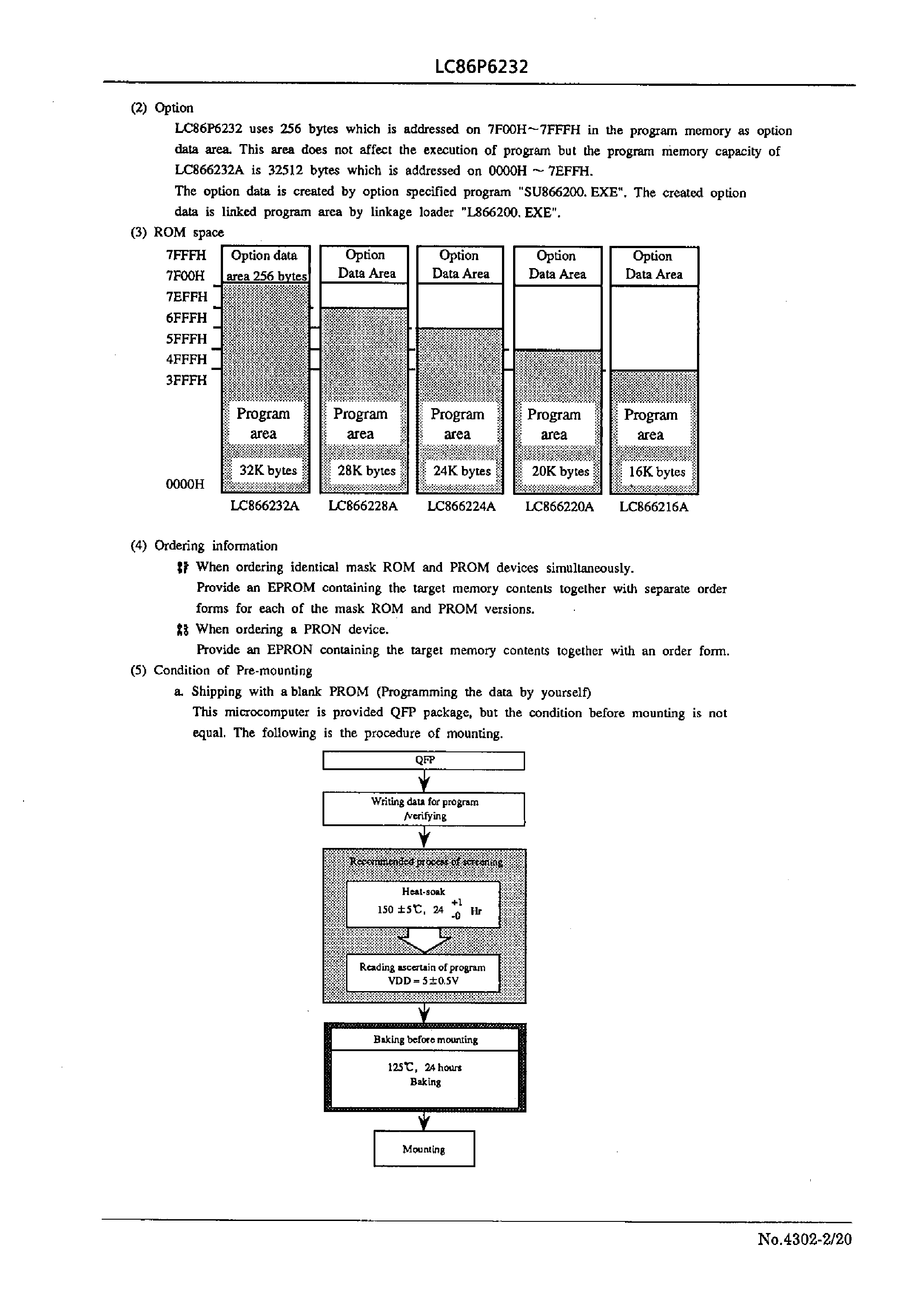 Datasheet LC86P6232 - 8-bit single chip microcomputer page 2