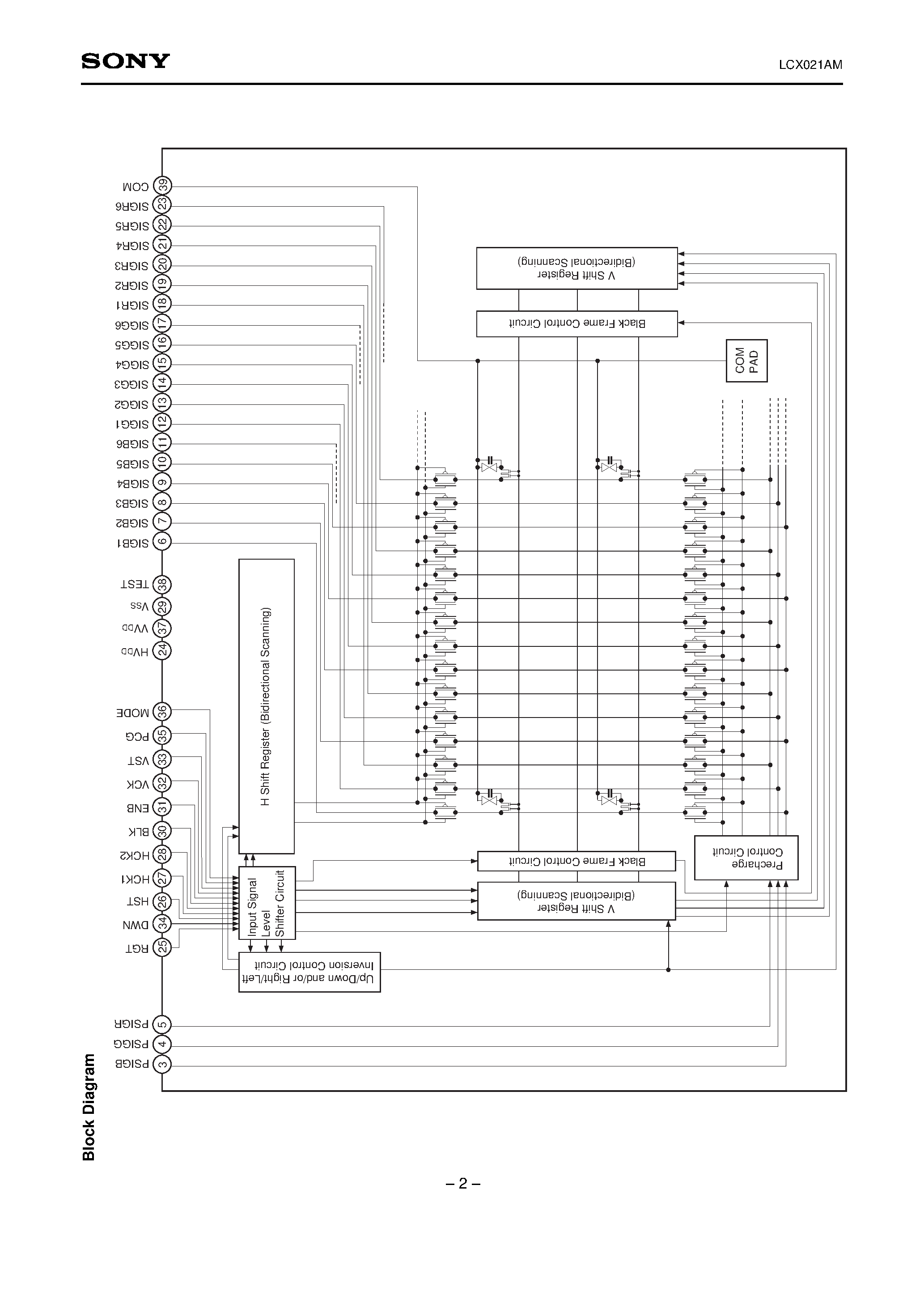 Datasheet LCX021 - 4.1cm (1.6-inch) LCD Panel (with microlens) page 2