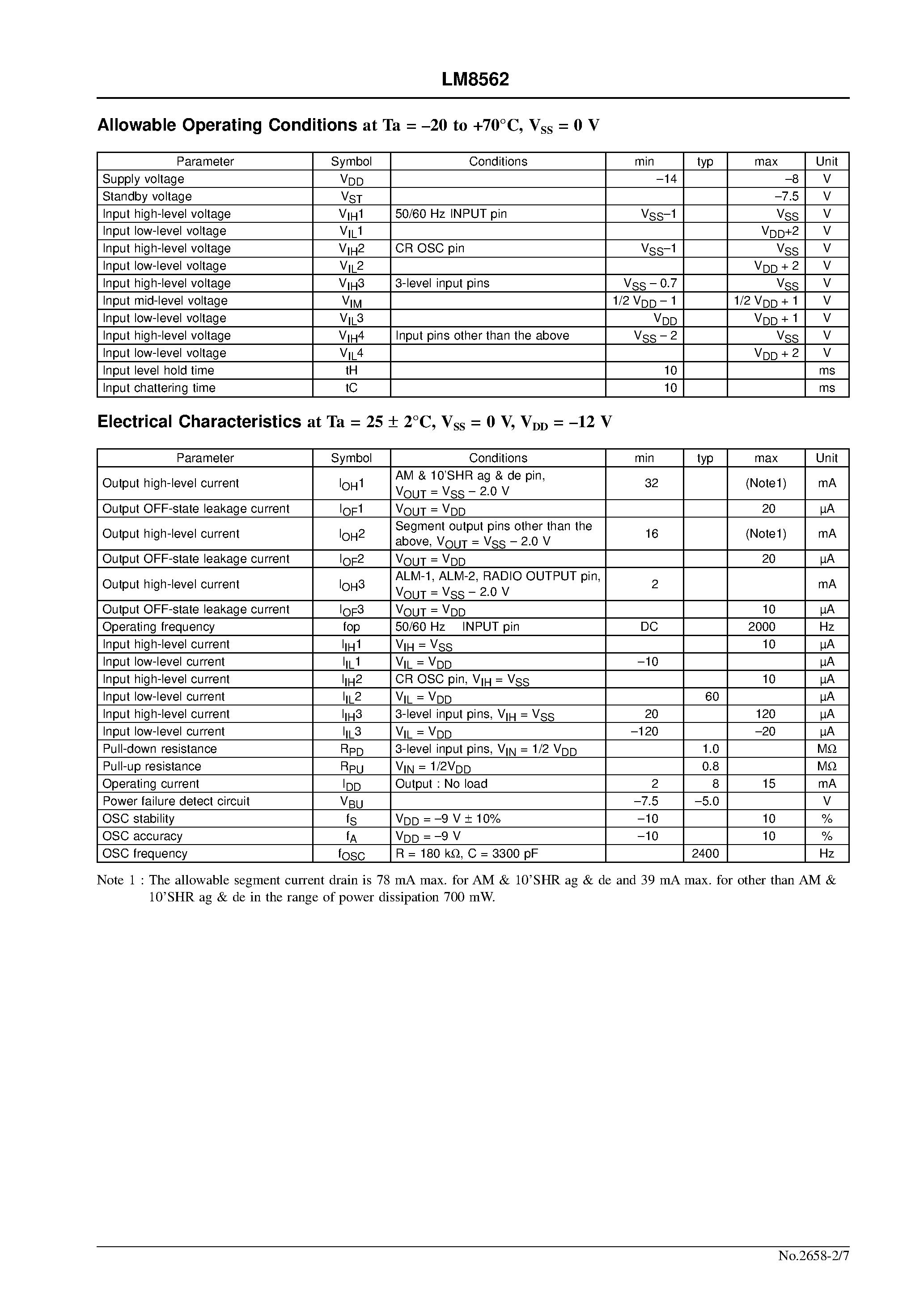 Даташит на микросхему LM8562 страница 2 Даташит LM8562 - Digital Alarm Clock страница 2