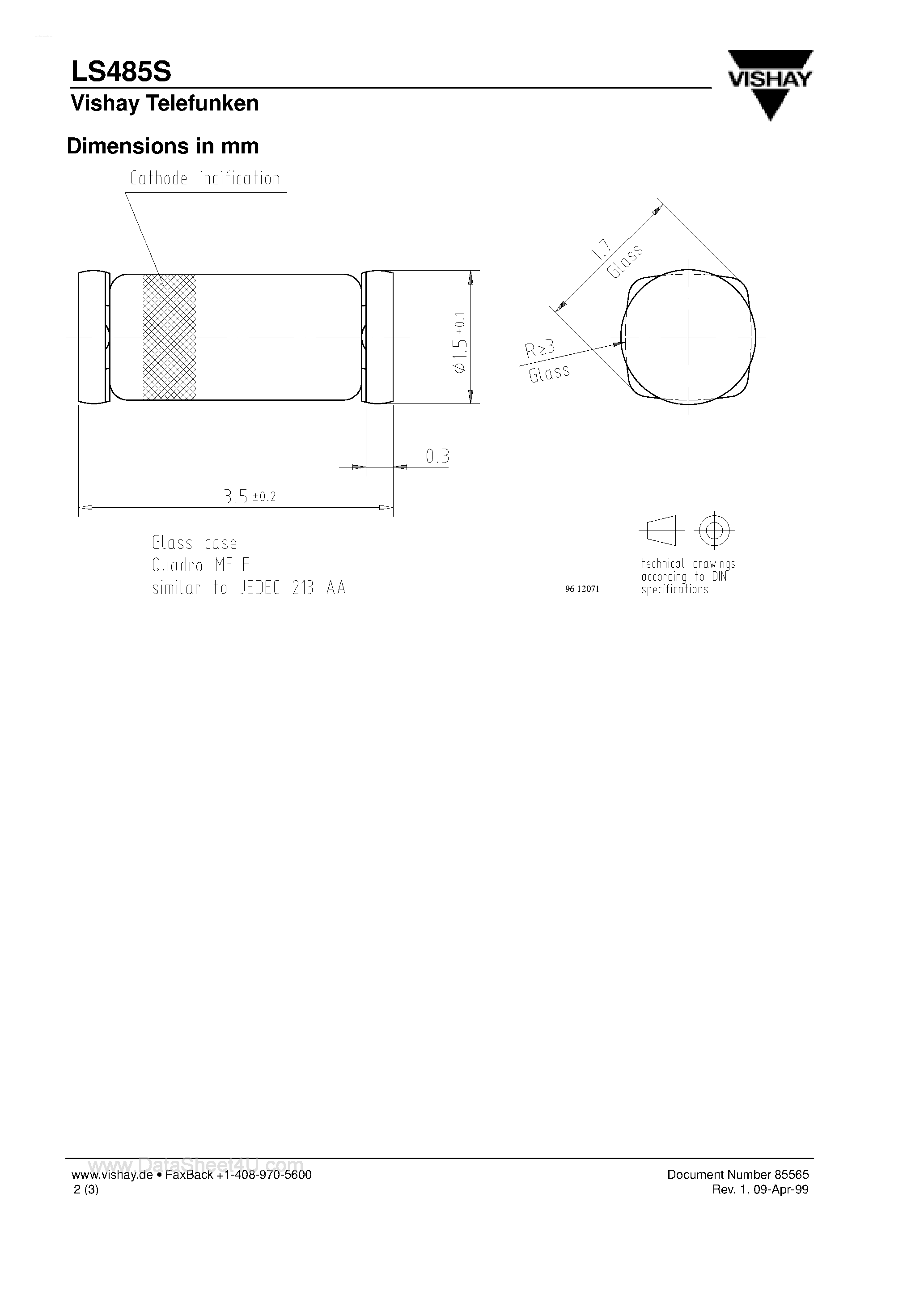 Даташит на микросхему LS485S страница 2 Даташит LS485S - Silicon Epitaxial Planar Diodes страница 2