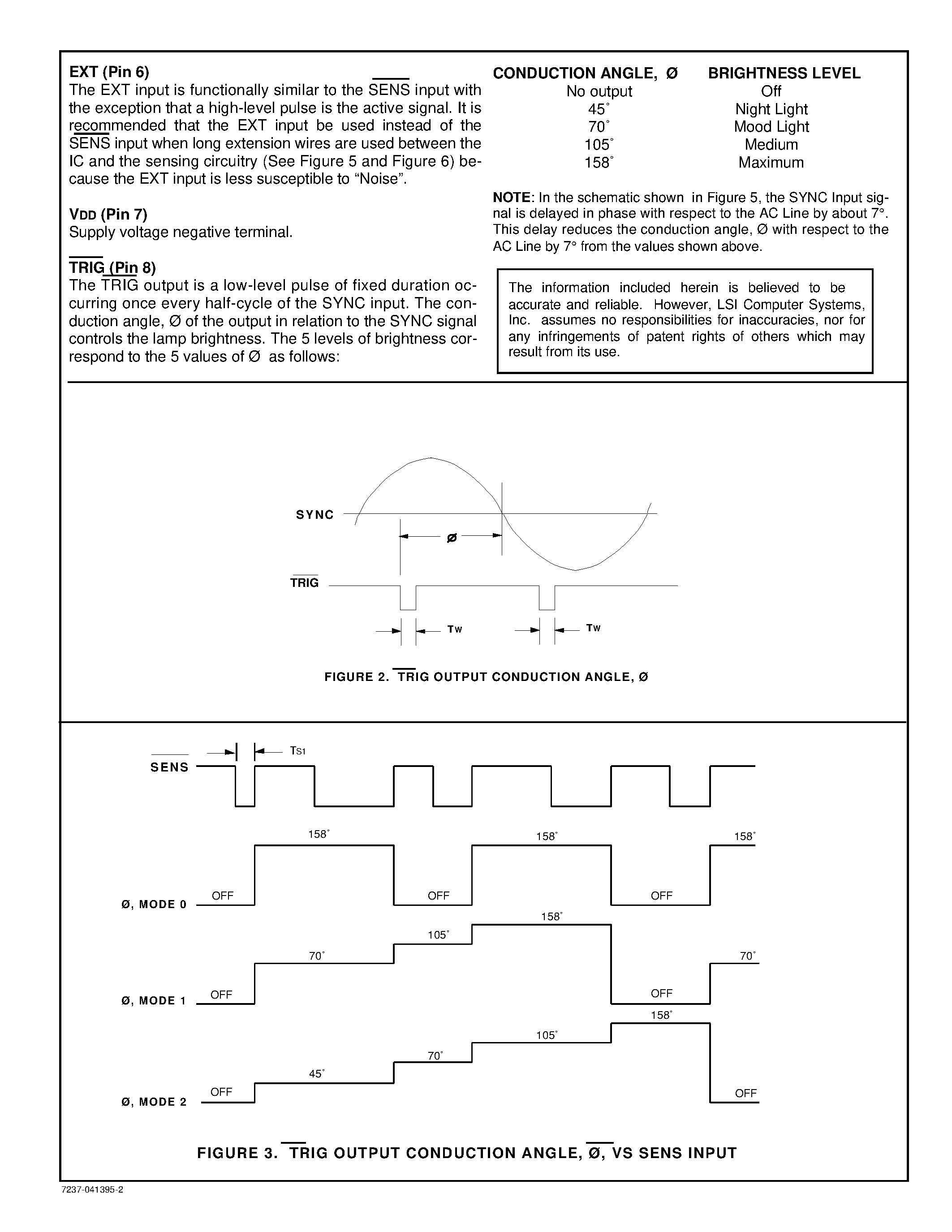 Datasheet LS7237 - TOUCH CONTROL LAMP STEP DIMMER page 2