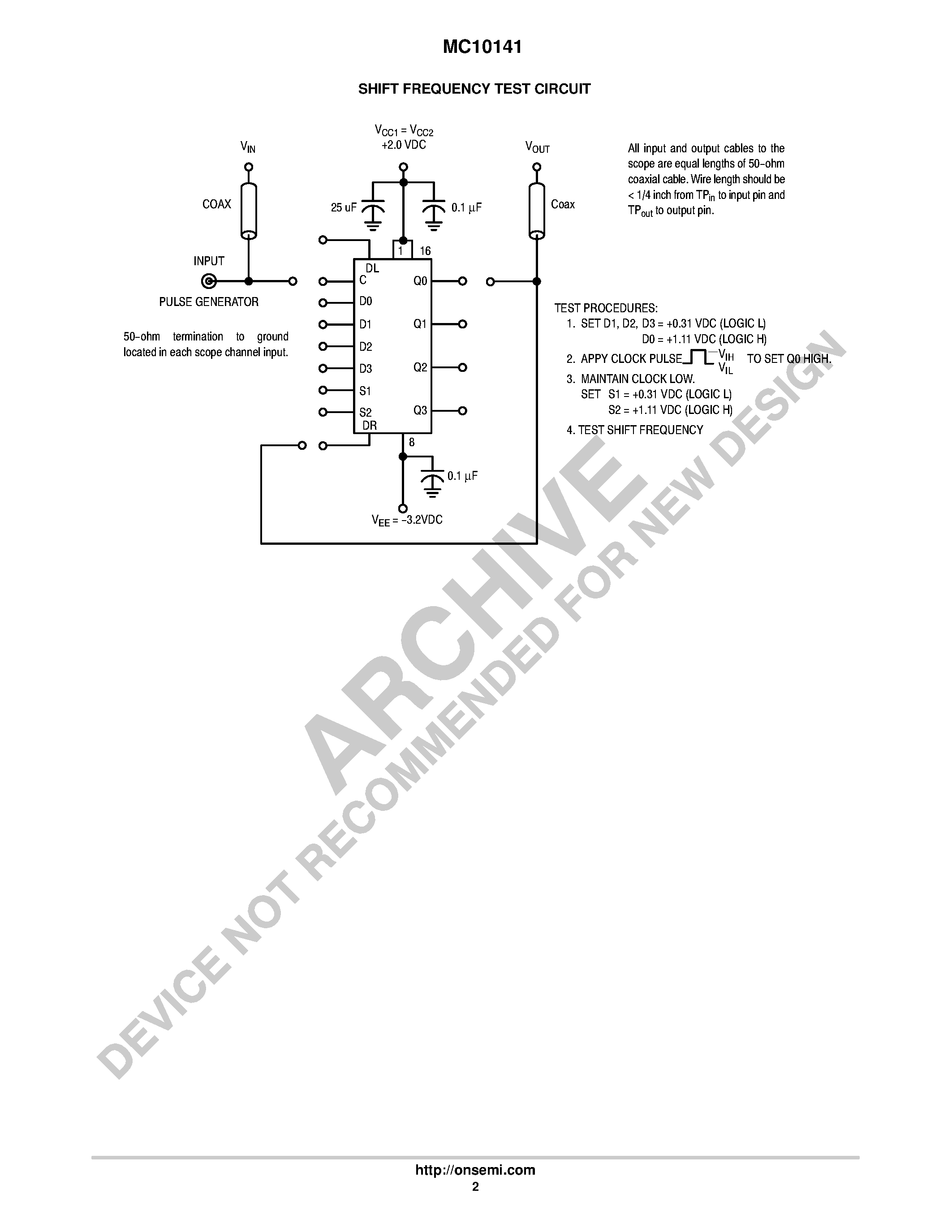 Даташит MC10141 - Four Bit Universal Shift Register страница 2
