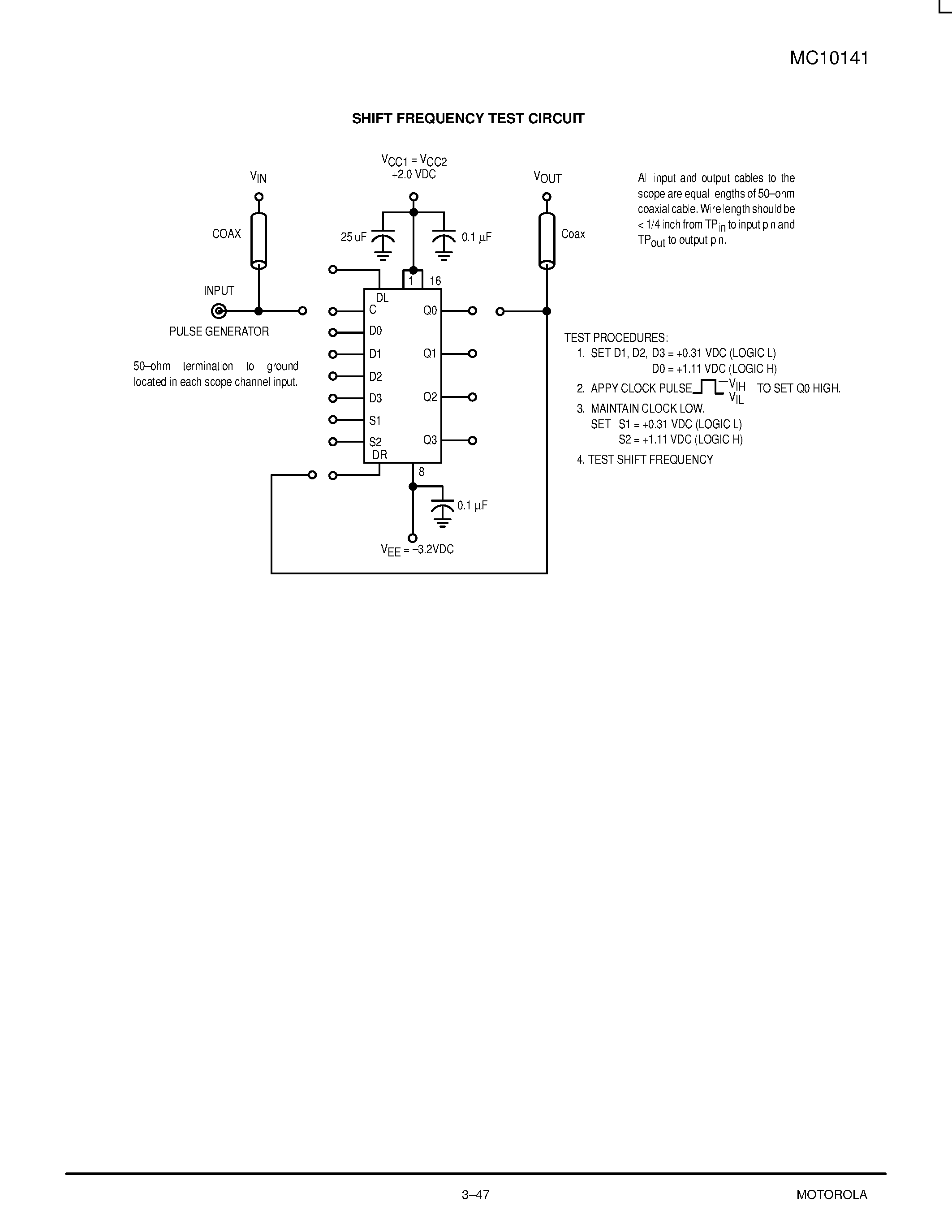 Даташит MC10141L - Four Bit Universal Shift Register страница 2