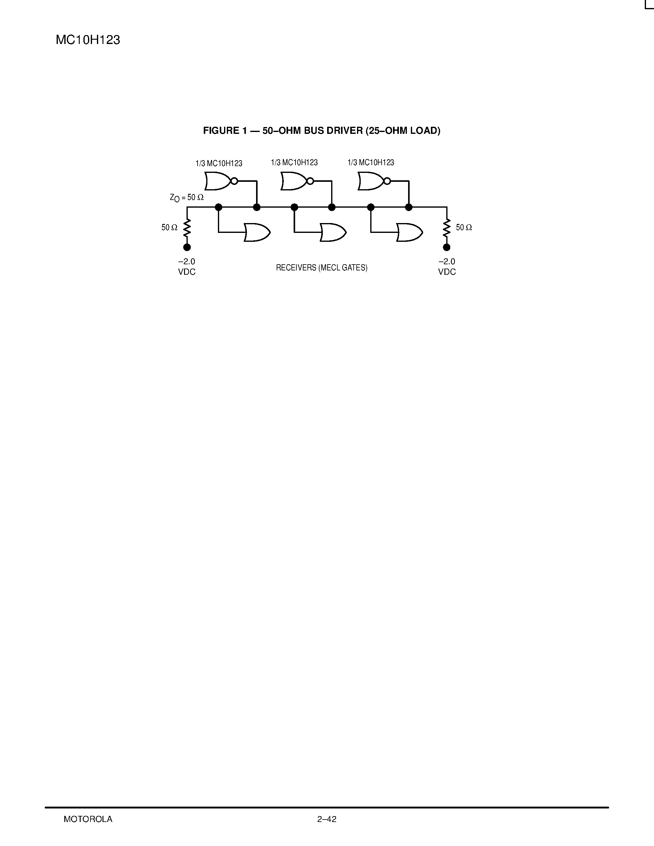 Datasheet MC10H123P - Triple 4-3-3-Input Bus Driver page 2